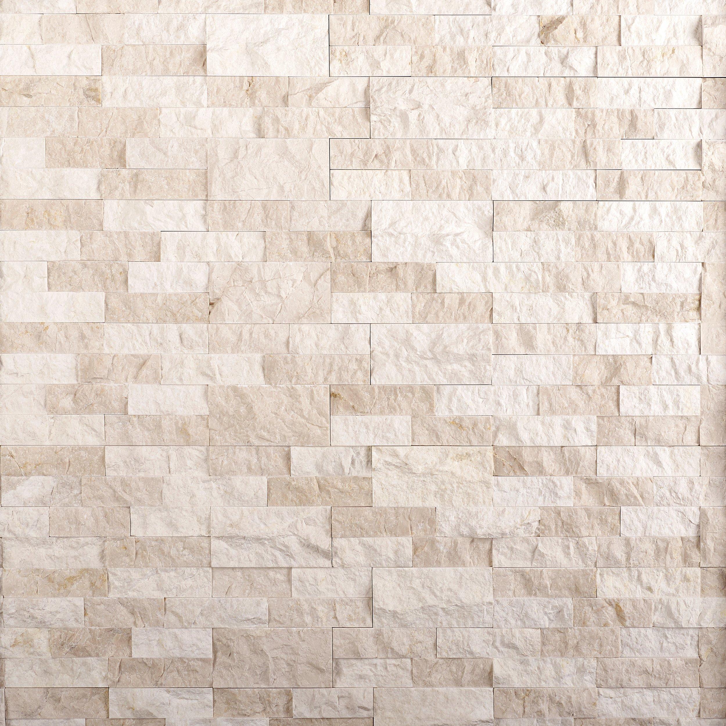 Coastal Bluff Split Faced Marble Ledger Panel
