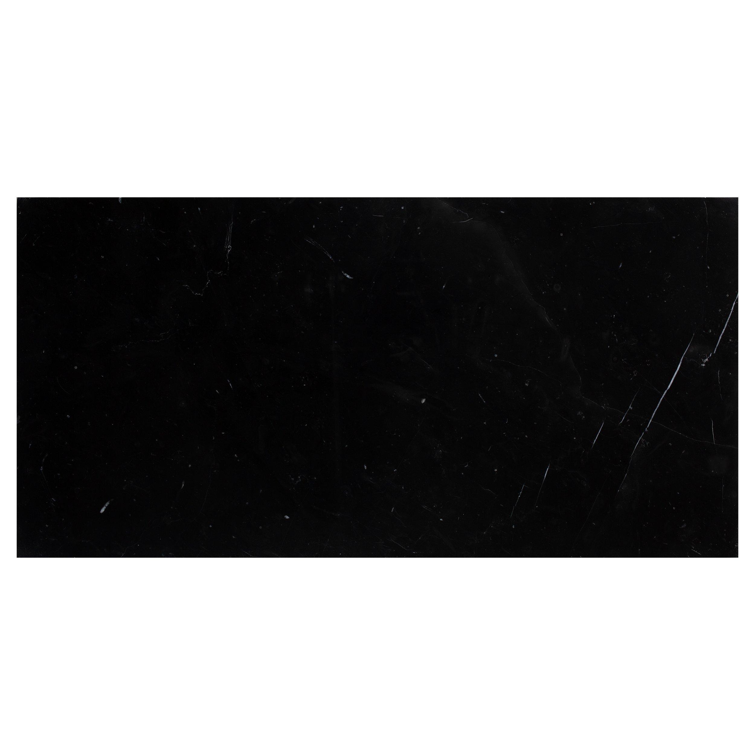 Sable Black Polished Marble Tile