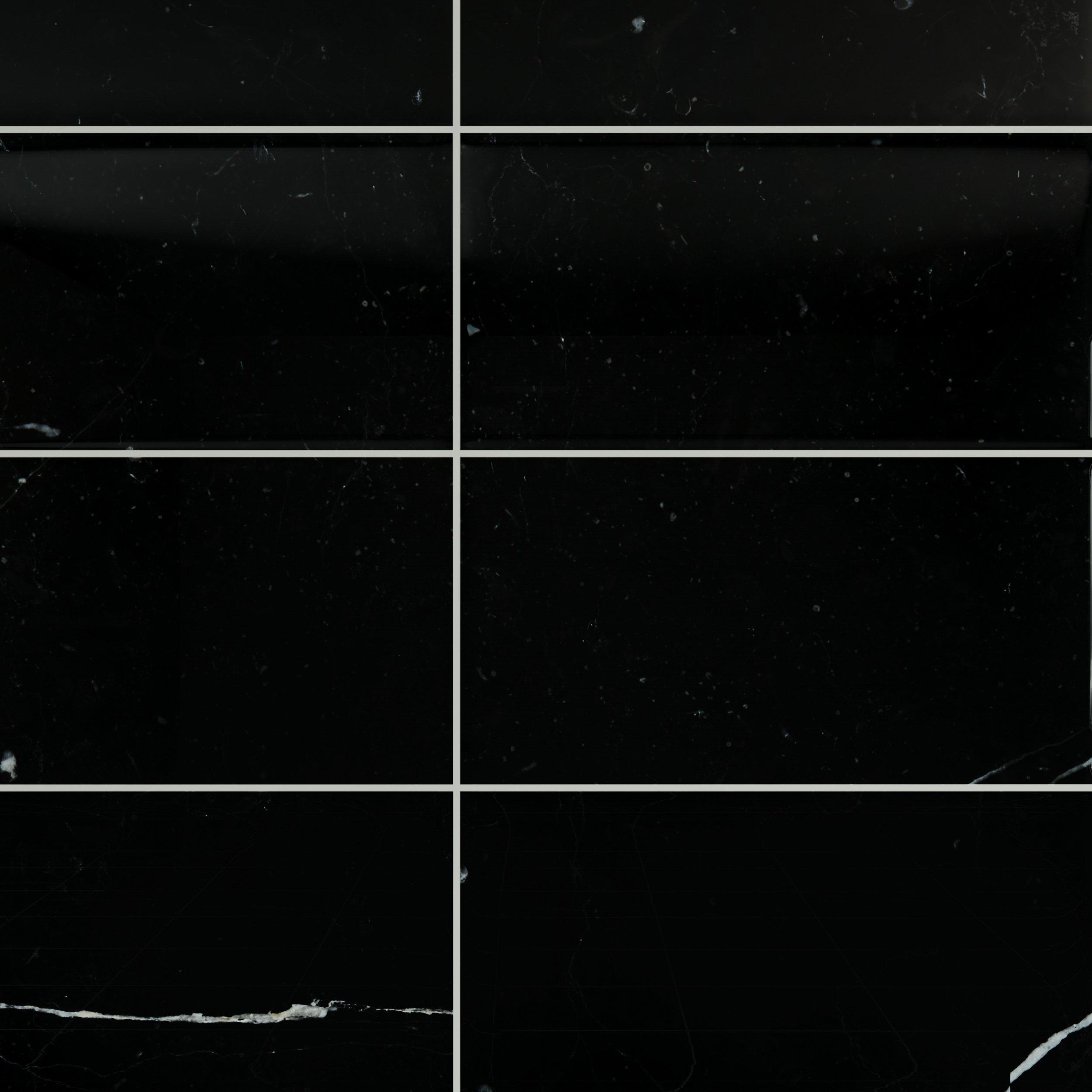 Sable Black Polished Marble Tile