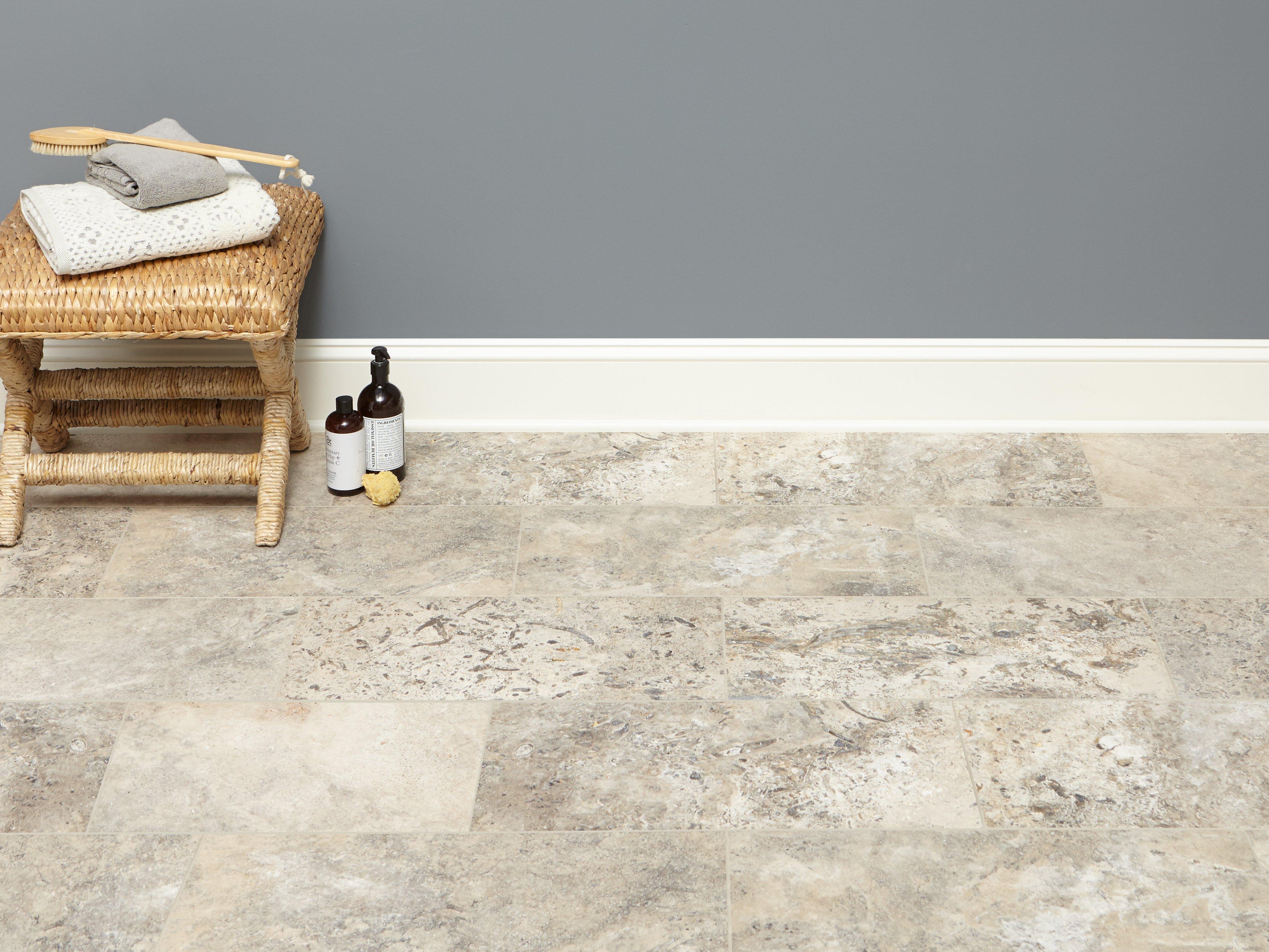 Argento II Honed Travertine Tile