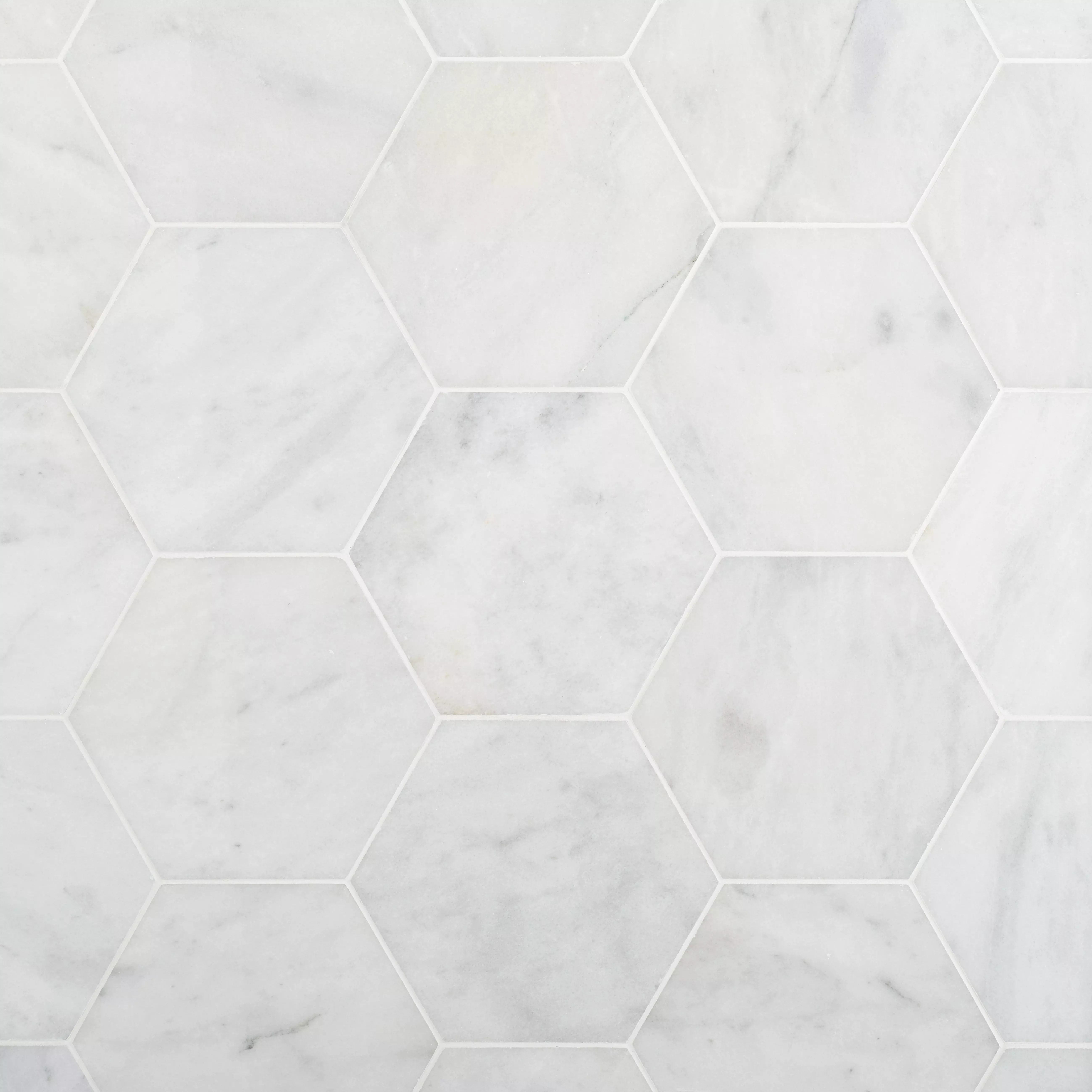 Bianco Blanco Hexagon Polished Marble Tile