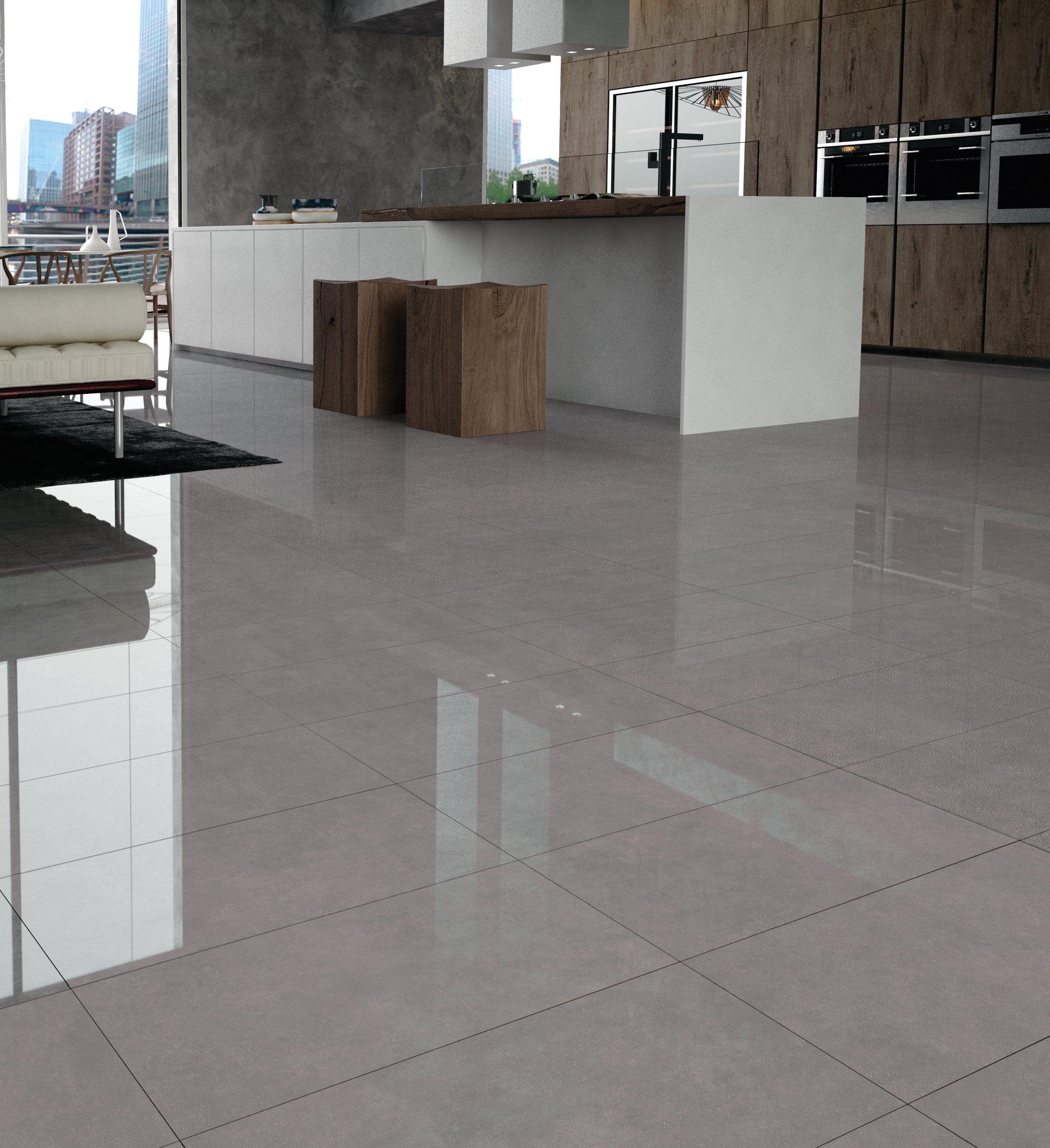 Concept Gray II Polished Porcelain Tile