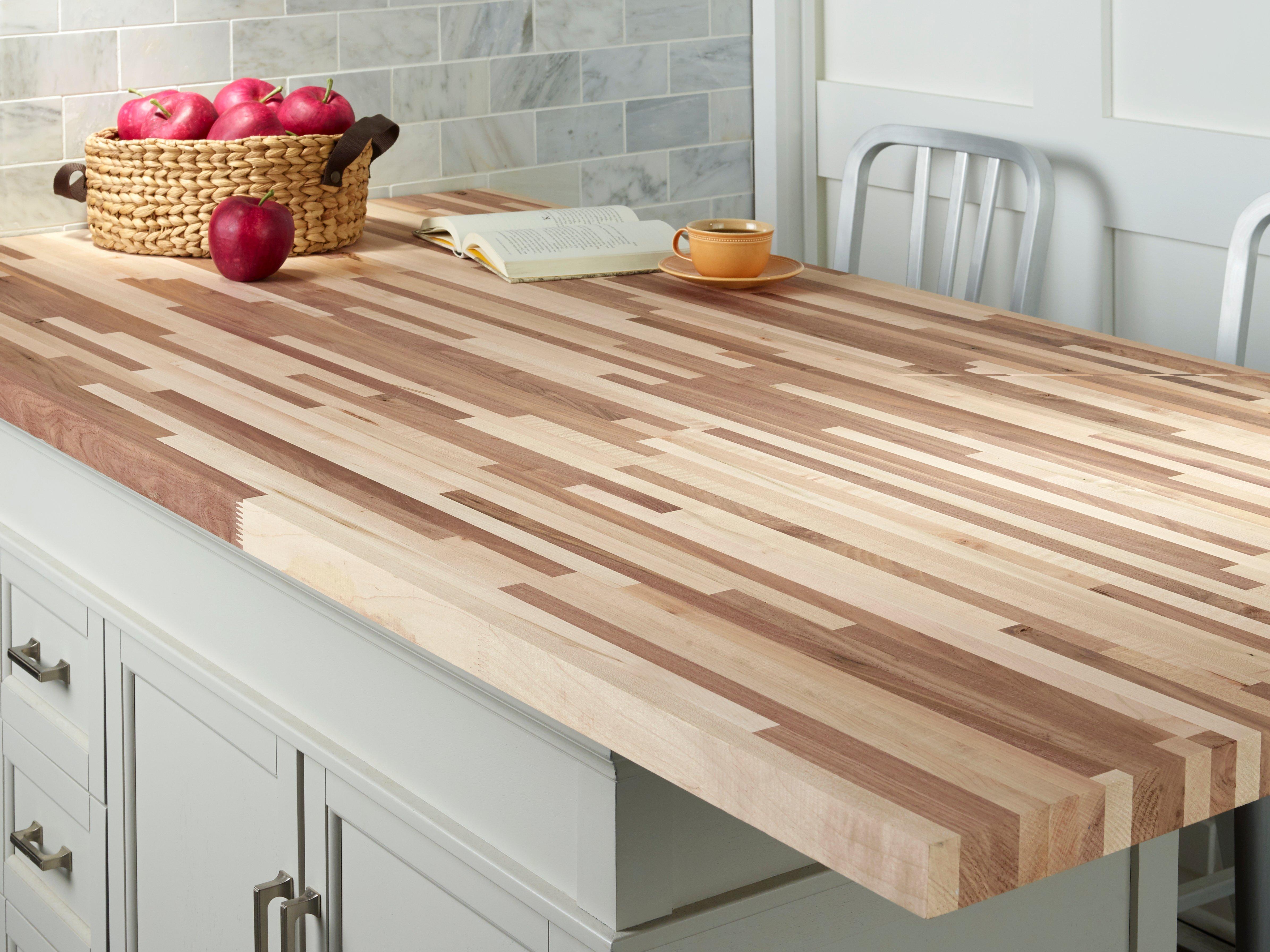 Walnut Maple Mix Butcher Block Countertop 8ft 96in X 25in 100700731 Floor And Decor