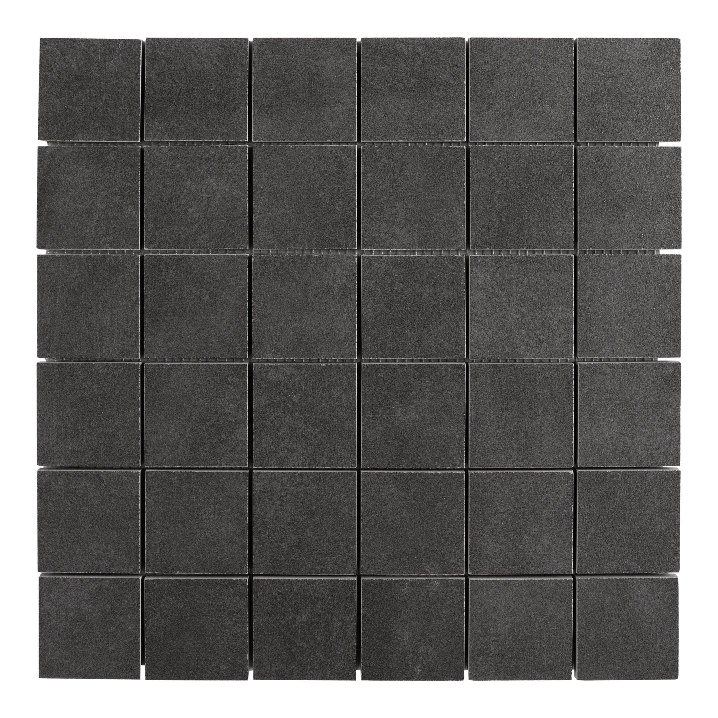 Uptown Antracite Square Matte Porcelain Mosaic