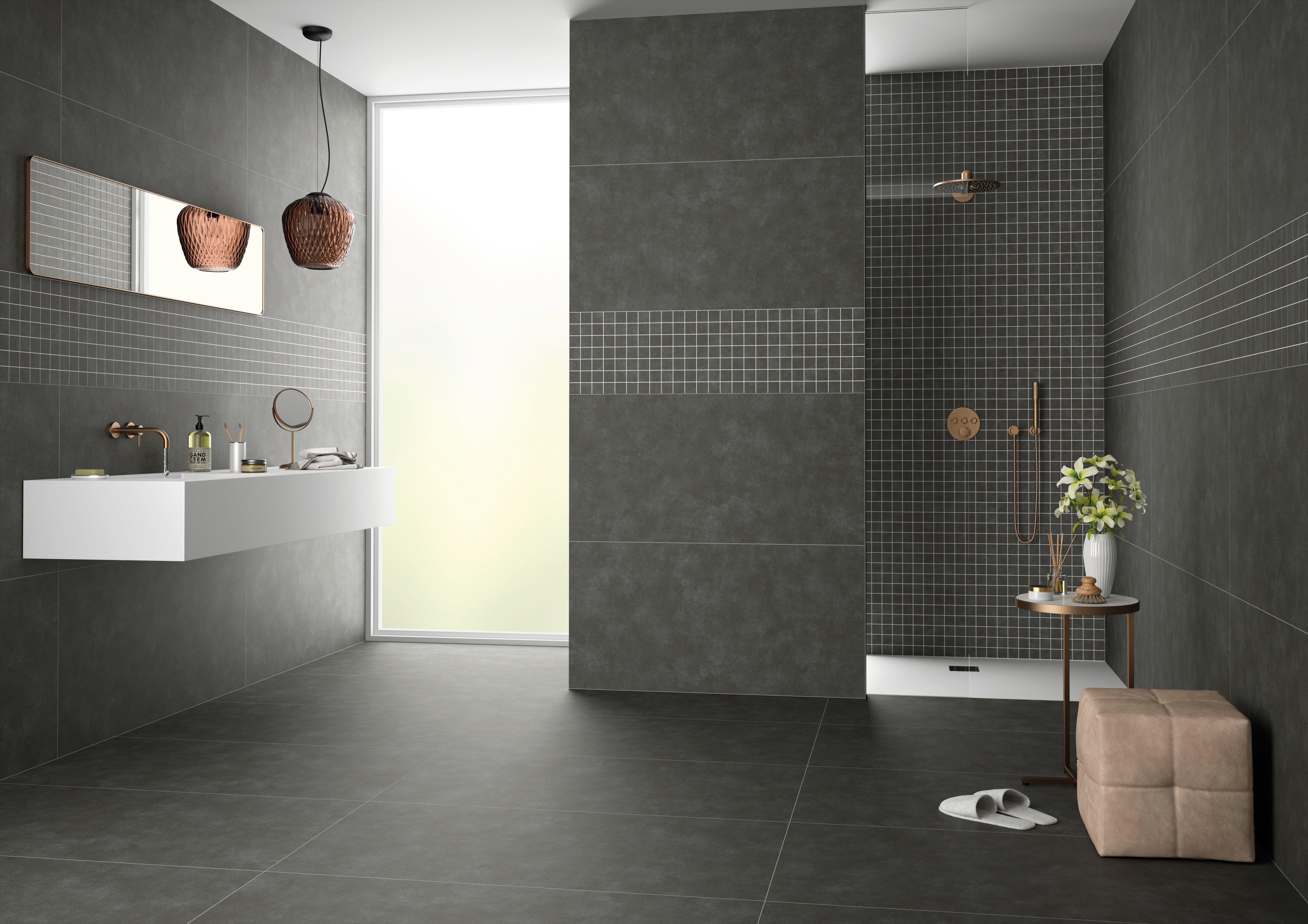 Uptown Antracite Matte Porcelain Mosaic