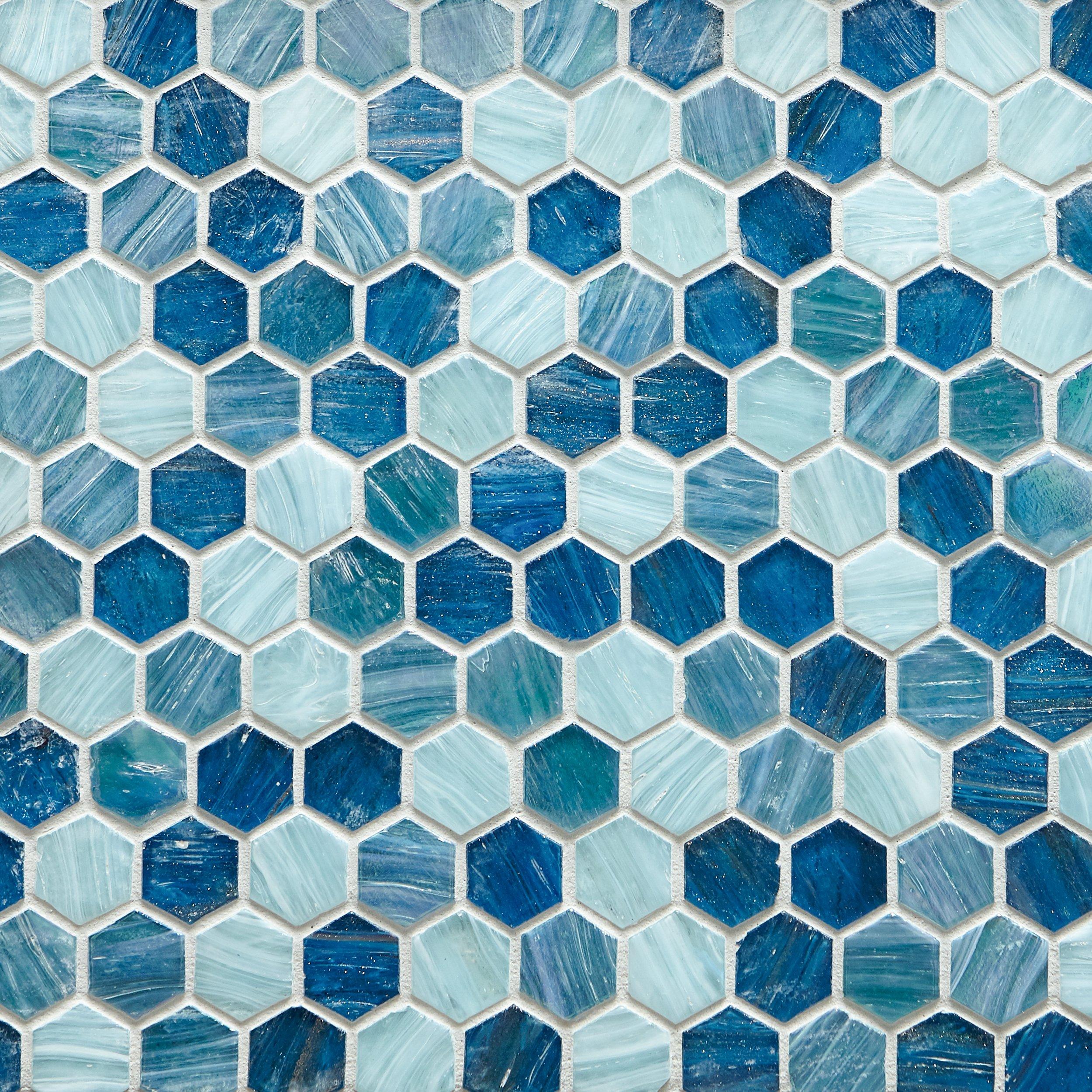 Capri 1 in. Hexagon Hot Glass Mosaic