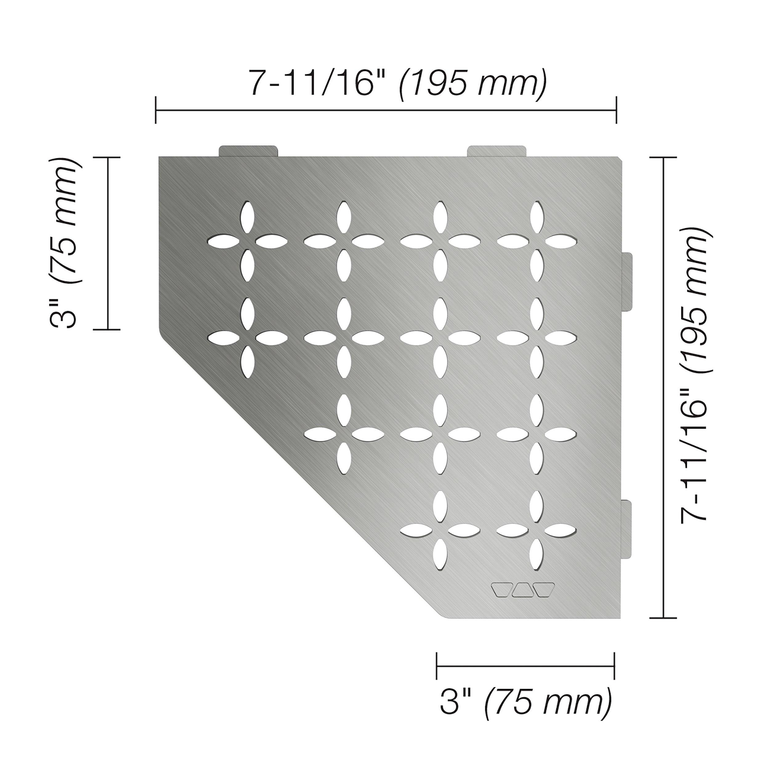 Schluter Floral Pentagonal Corner Shelf