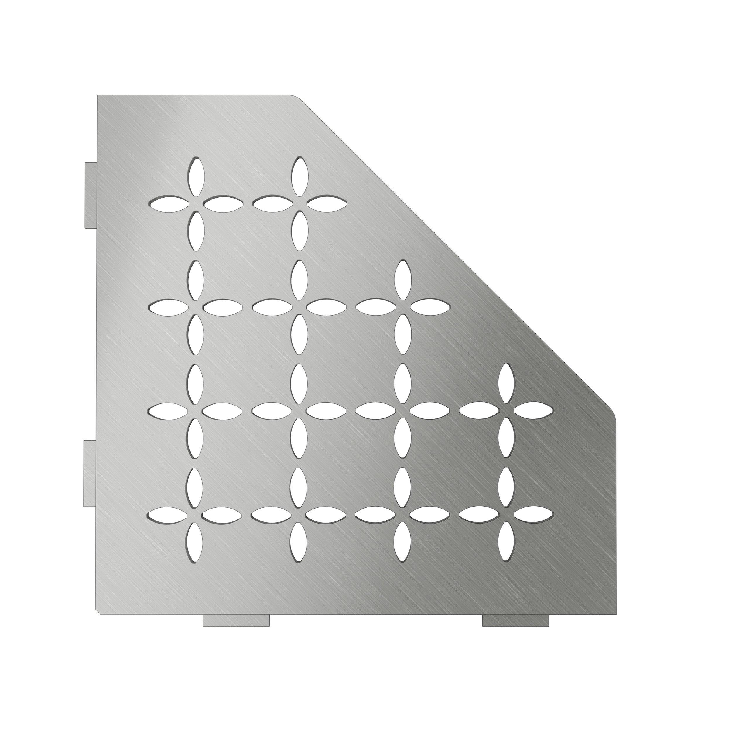 Schluter Shelf Pentagon Corner Curve Brush Stainless Steel 7 69in 100711381 Floor And Decor