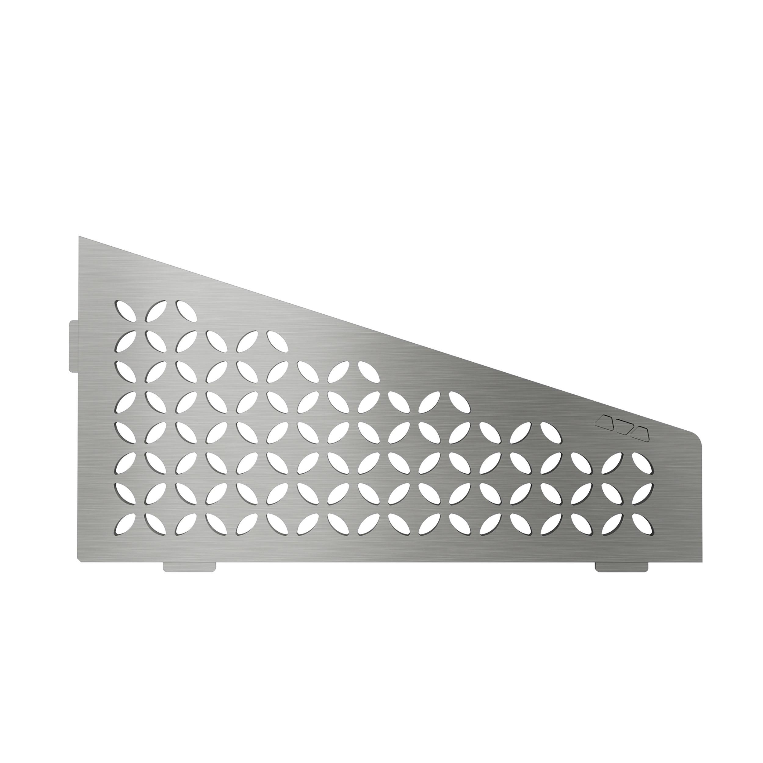 Schluter Shelf Quadrilat Corner Floral Brush Stainless Steel