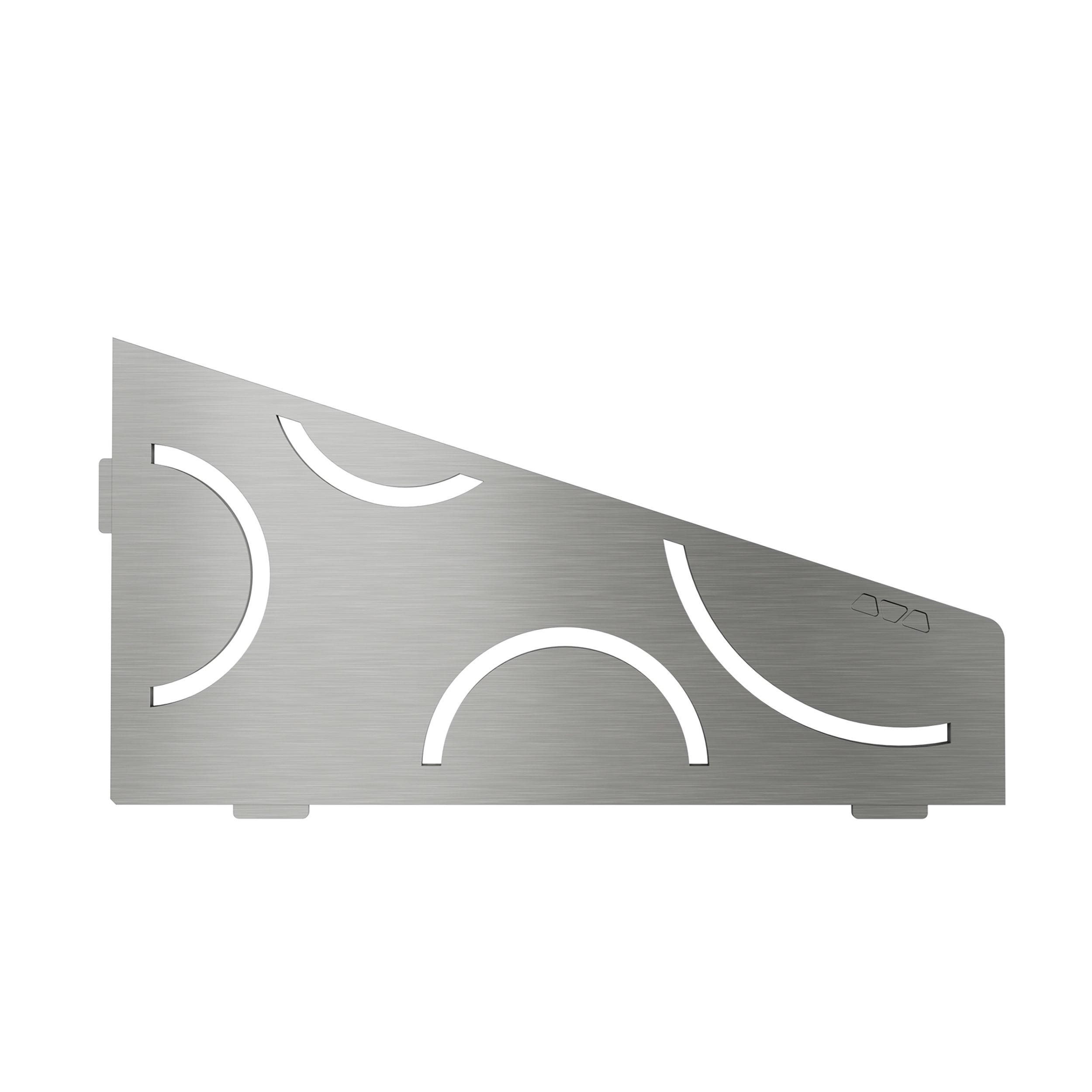 Schluter Shelf Quadrilat Corner Curve Brush Stainless Steel
