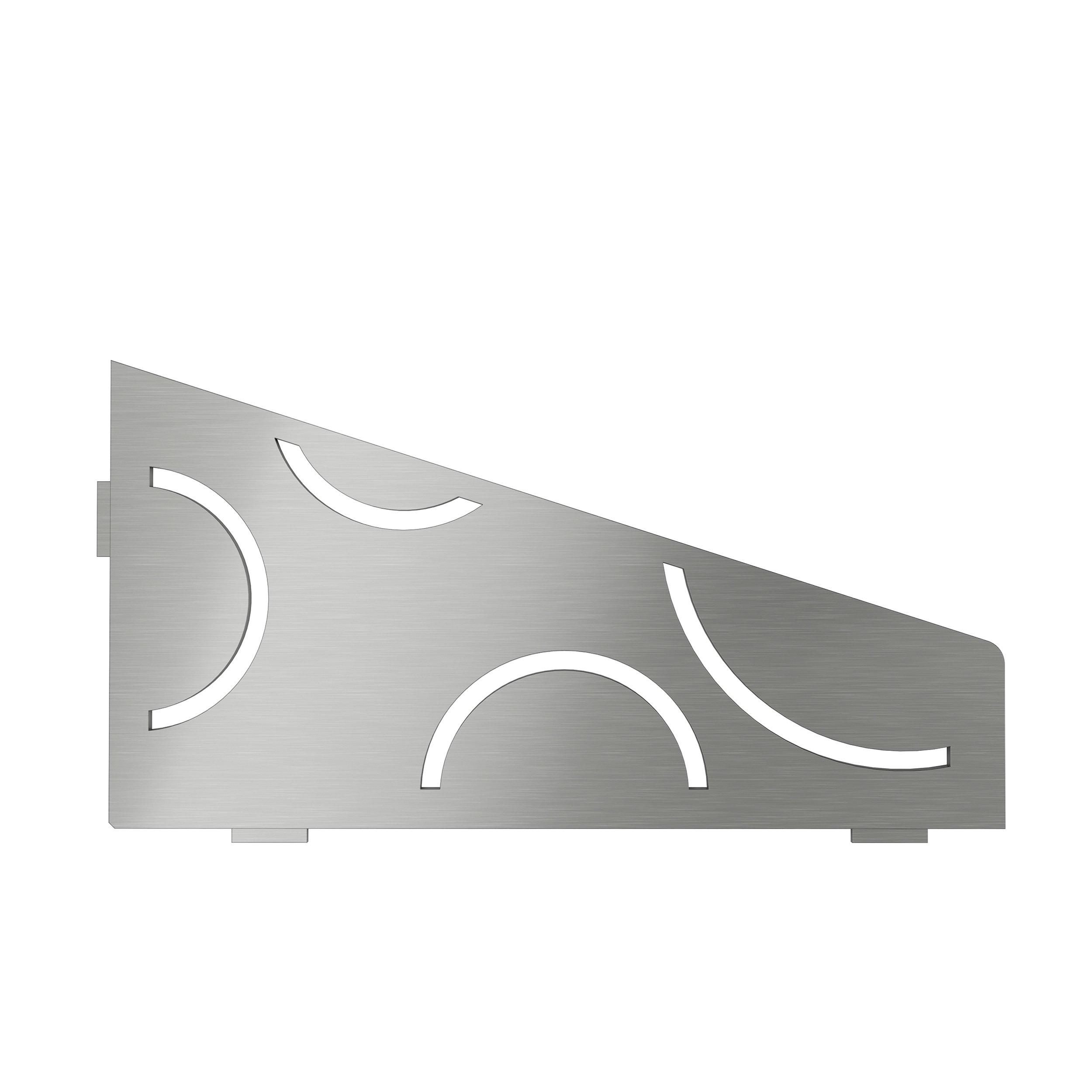 Schluter Shelf Quadrilat Corner Curve Brush Stainless Steel