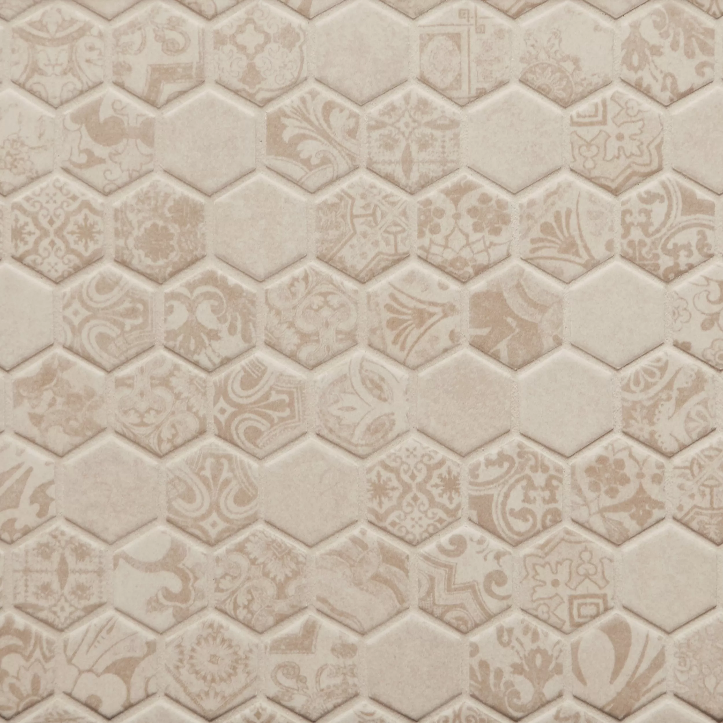 Definitive Warm Stone 1.5 in. Hexagon Ceramic Mosaic