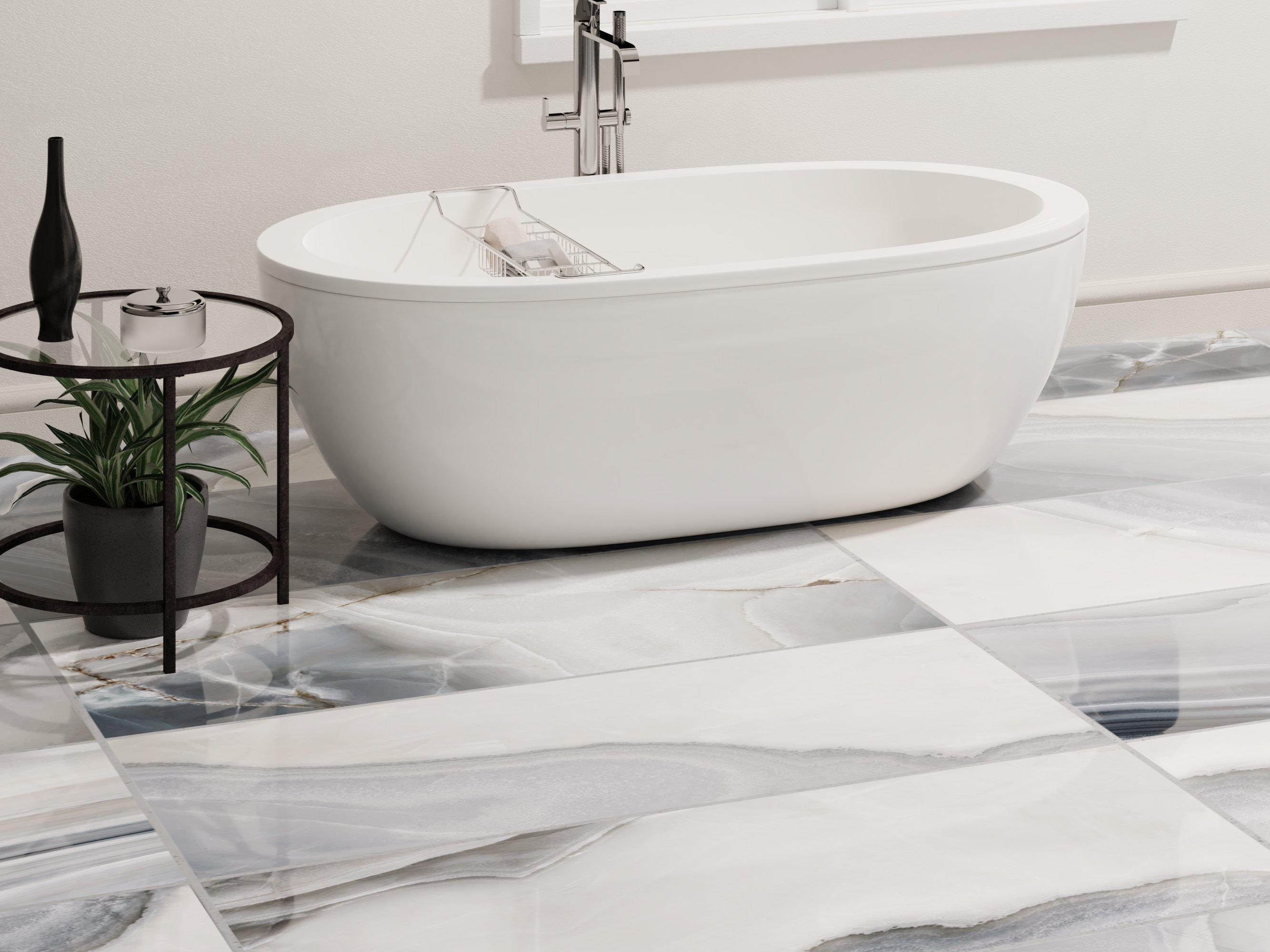 Lagos Blue Polished Porcelain Tile