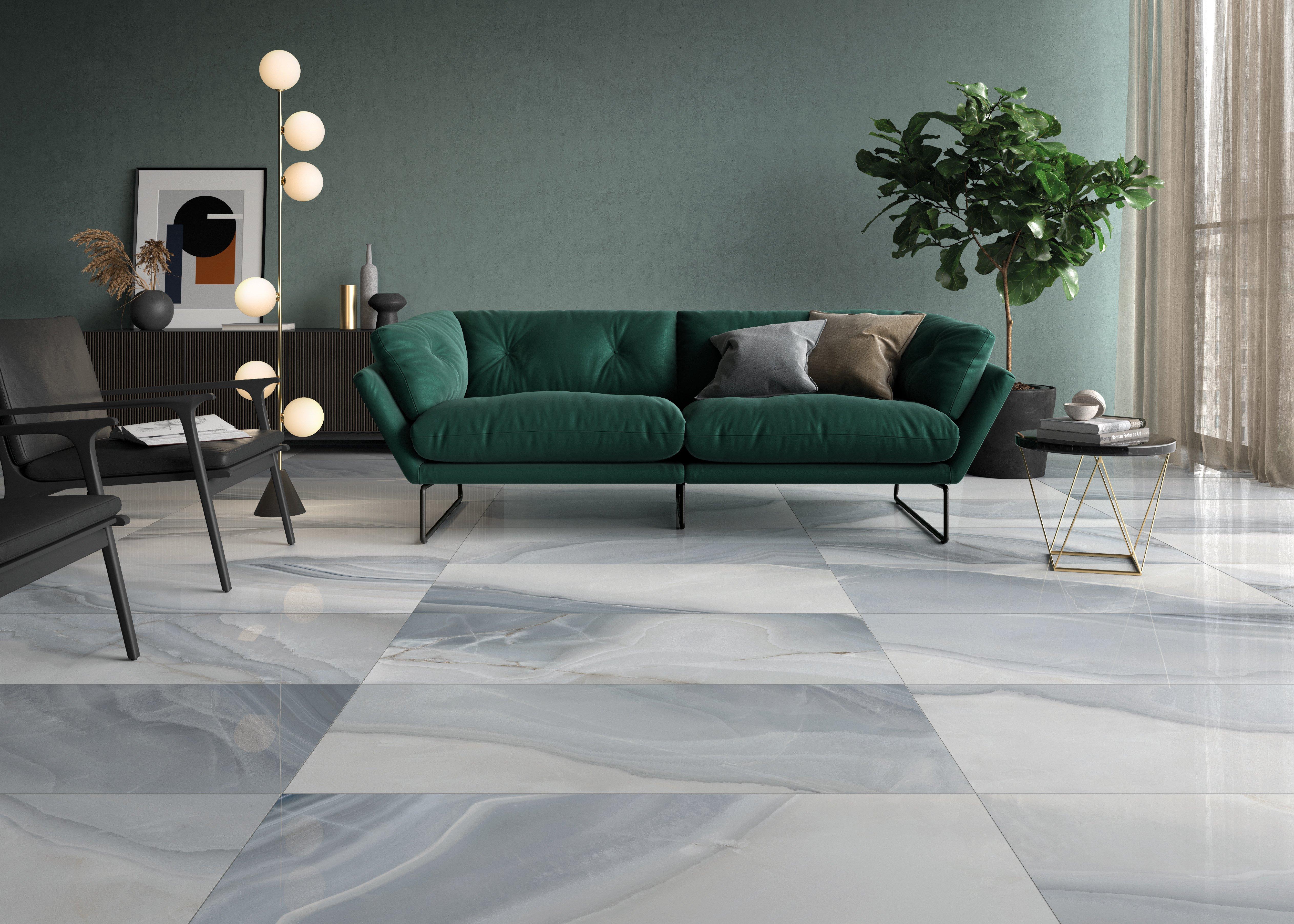 Lagos Blue Polished Porcelain Tile