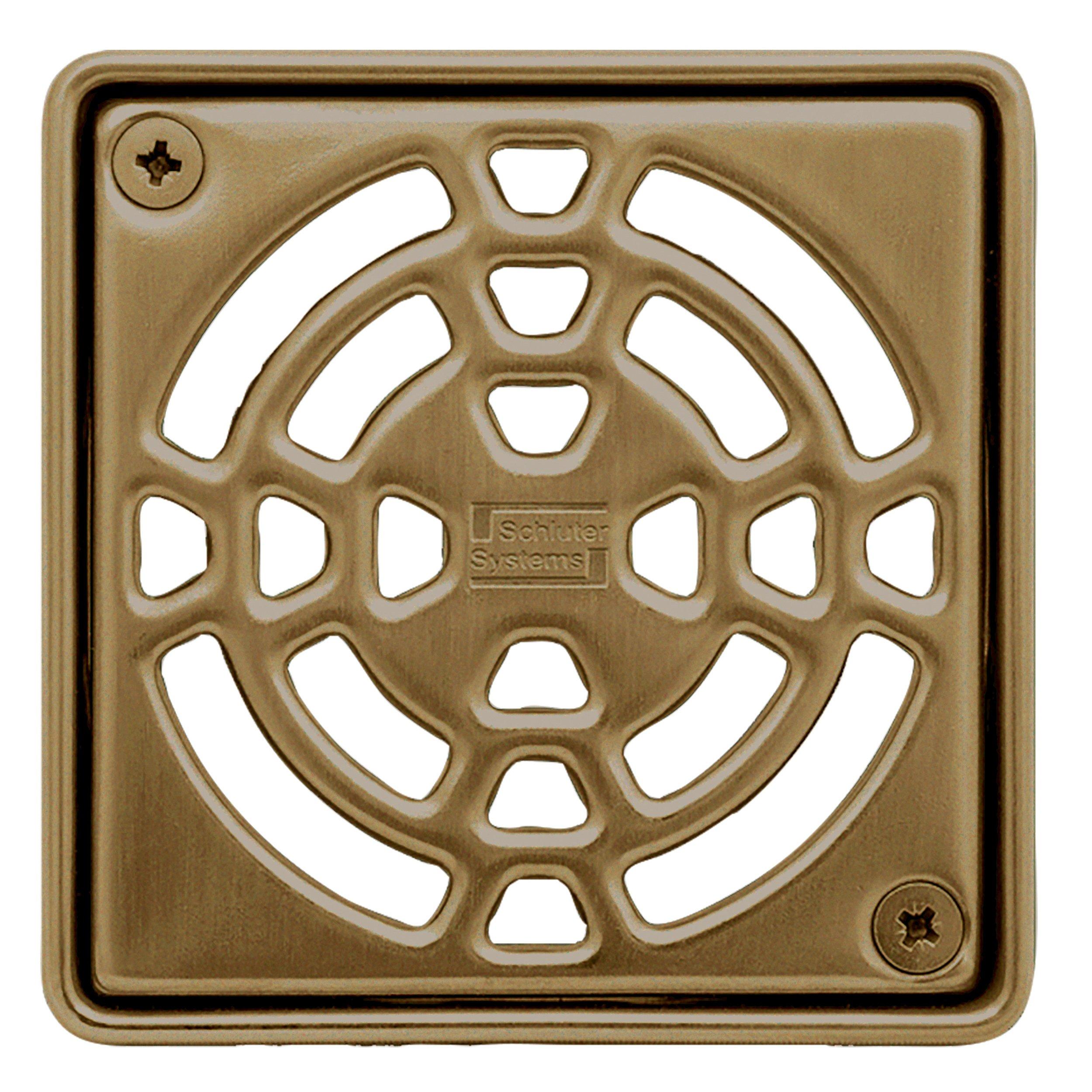 Schluter Kerdi-Drain 4in. Grate Vintage Gold