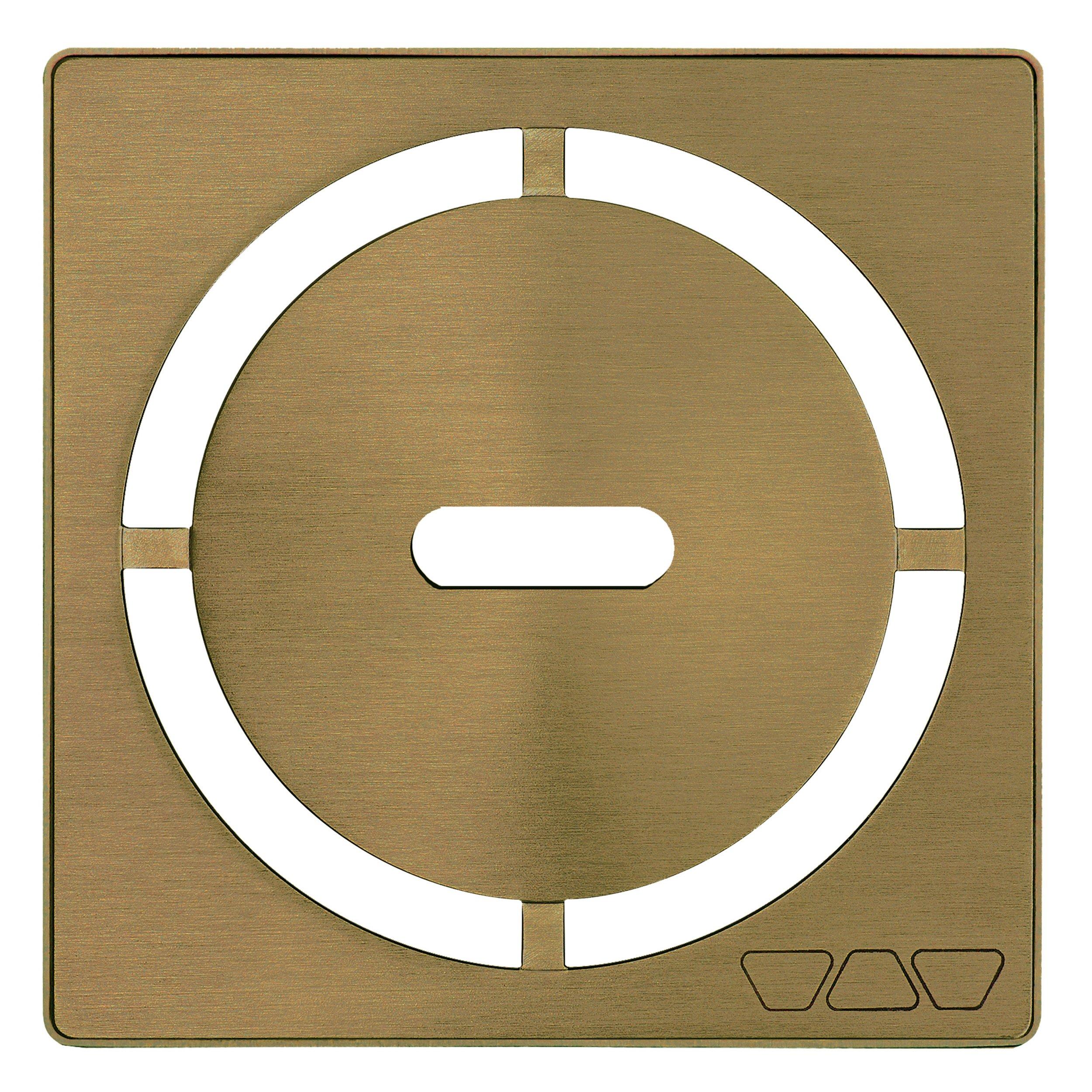 Schluter Kerdi-Drain 4in. Grate Brushed Vintage Gold