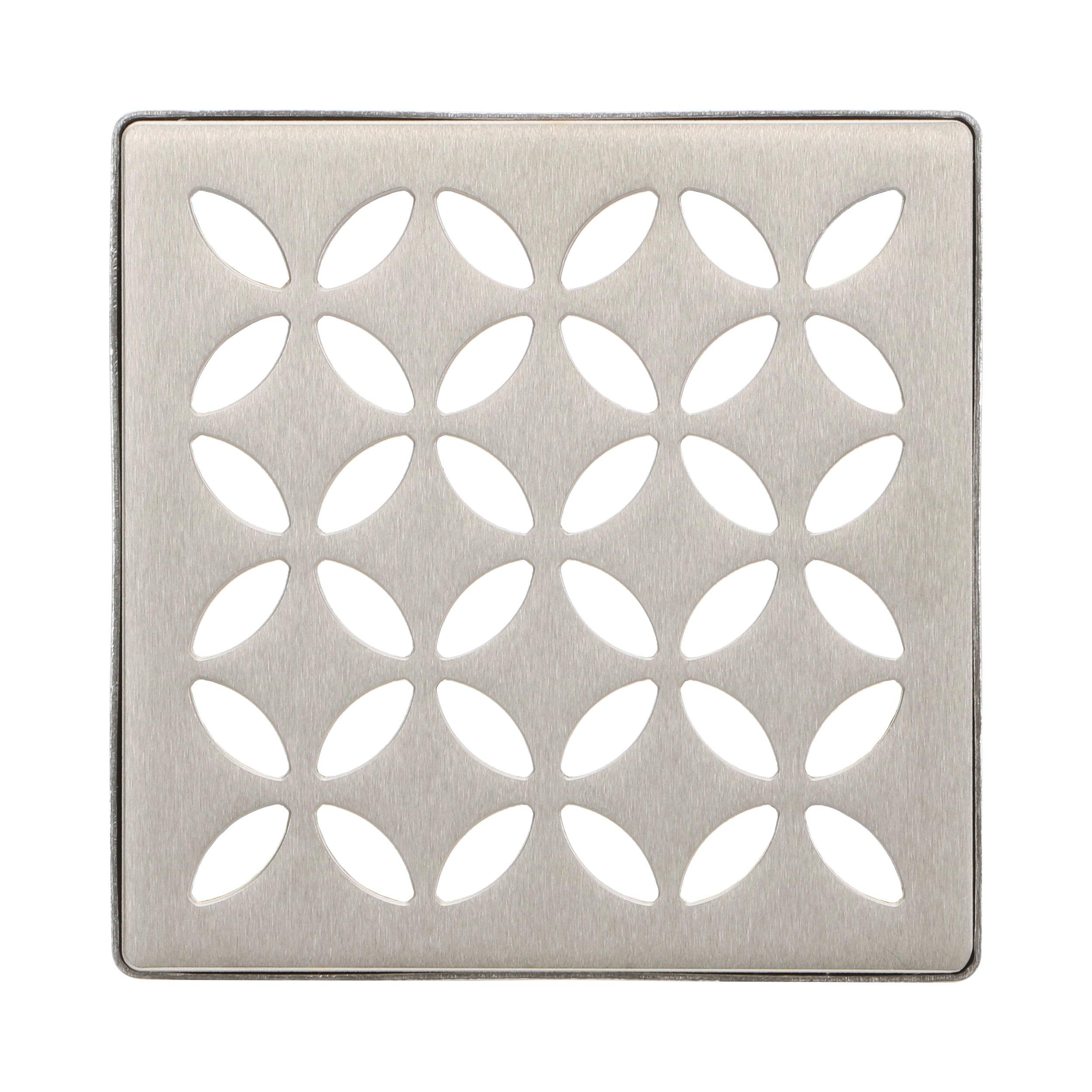 Schluter Kerdi-Drain 4in. Grate Brushed Nickel