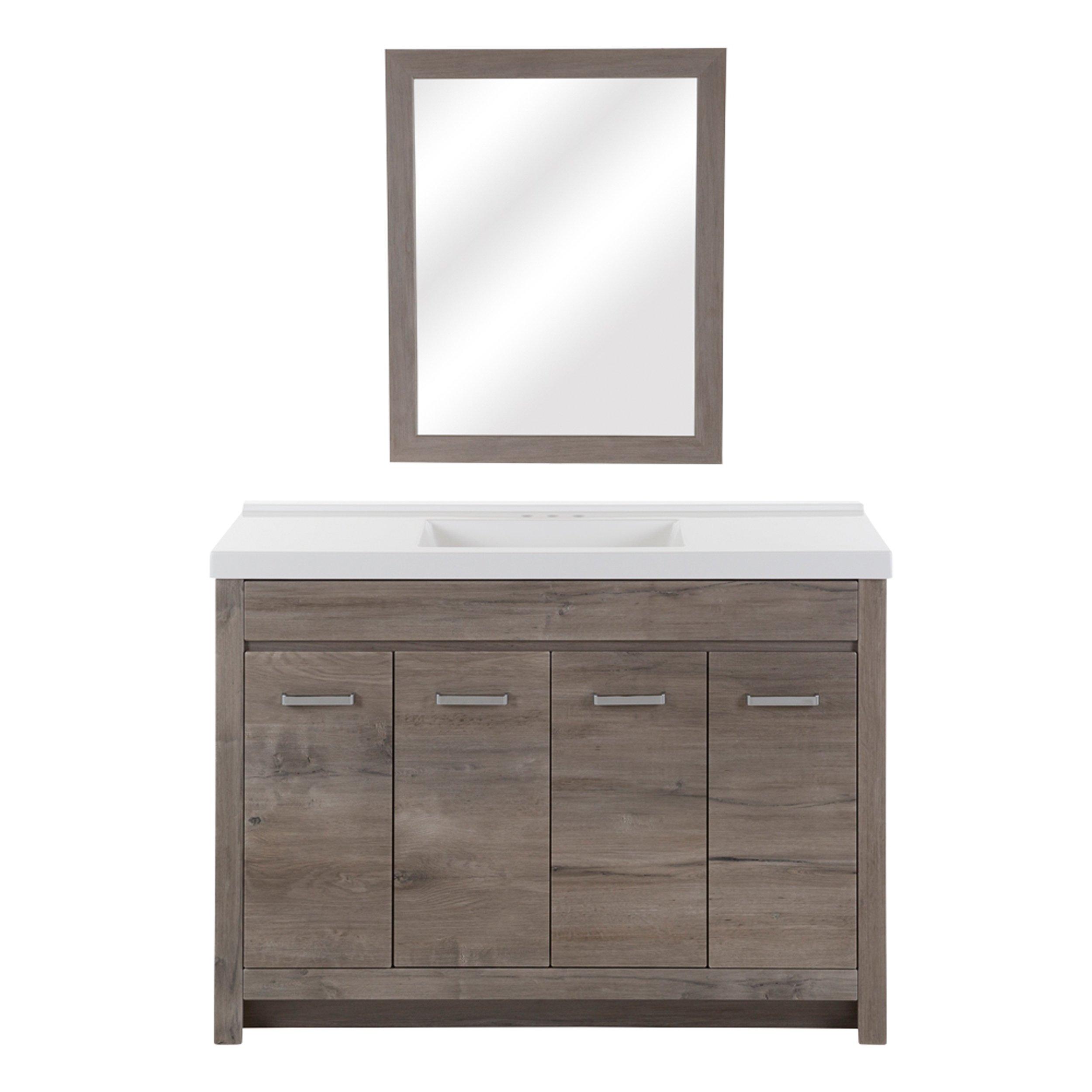 Oslo 48 In Washed Oak Vanity 48in 100712124 Floor And Decor