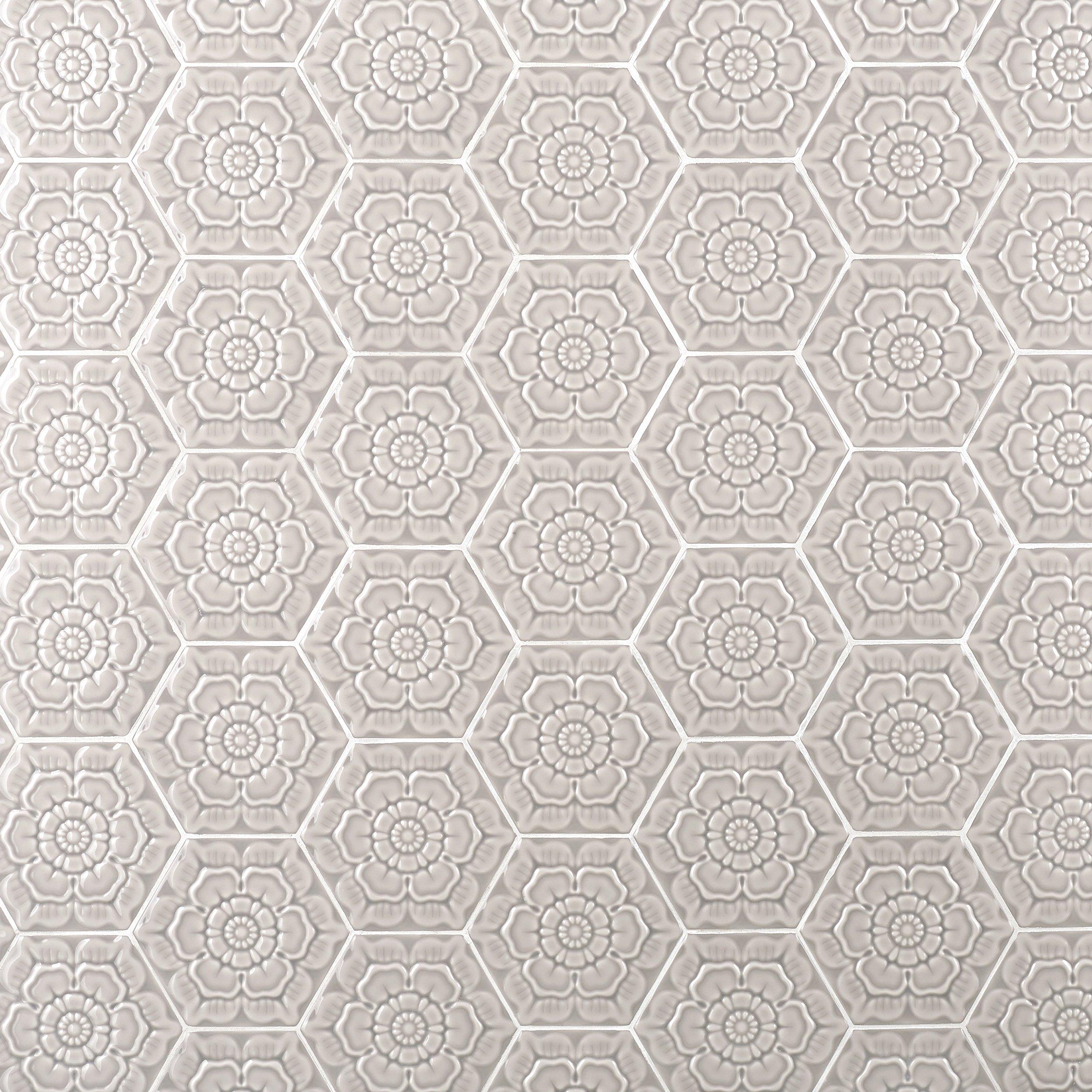 Gashira Hex Neutral Ceramic Tile
