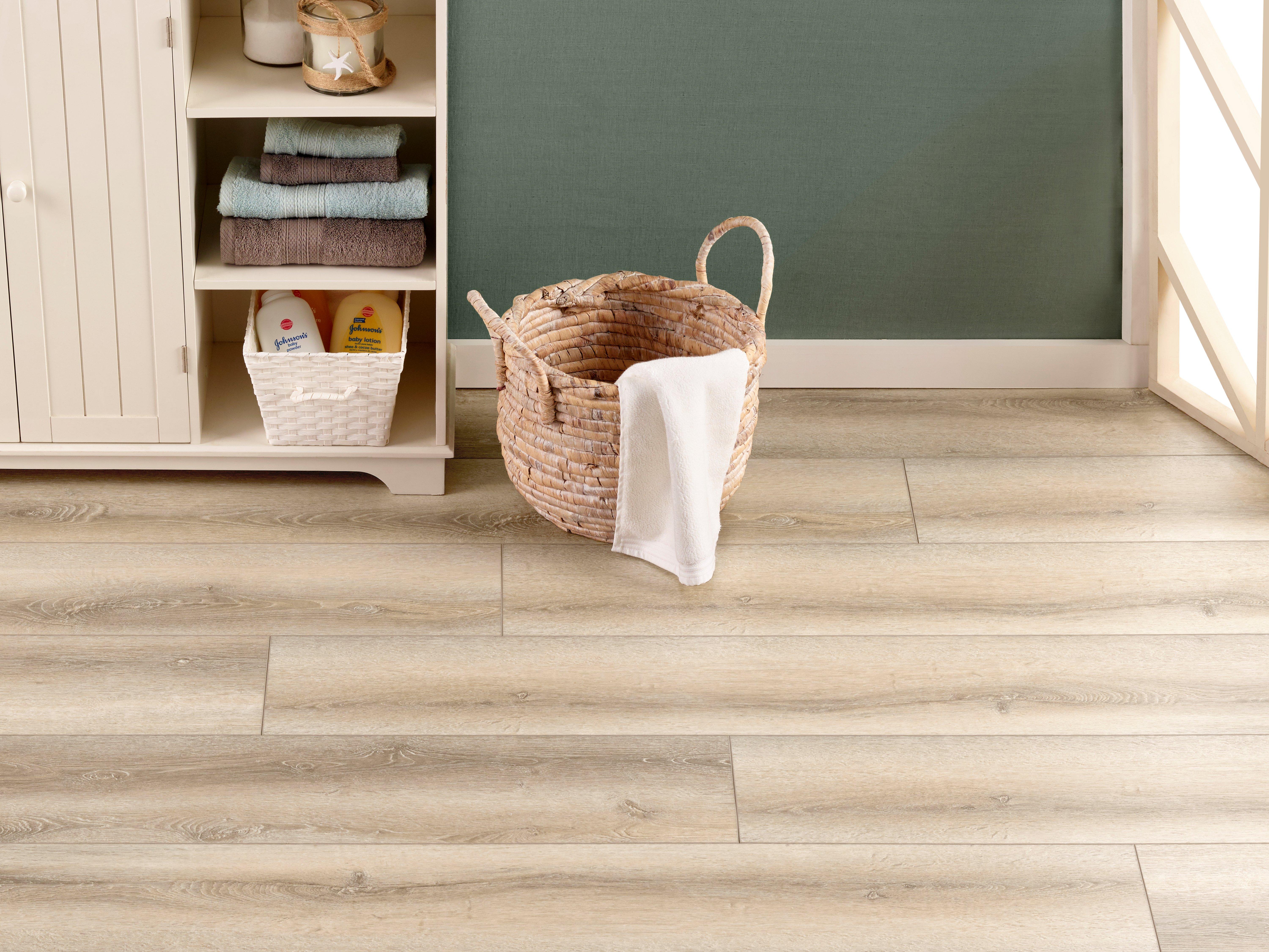 Pavestone Grey Rigid Core Luxury Vinyl Plank - Cork Back