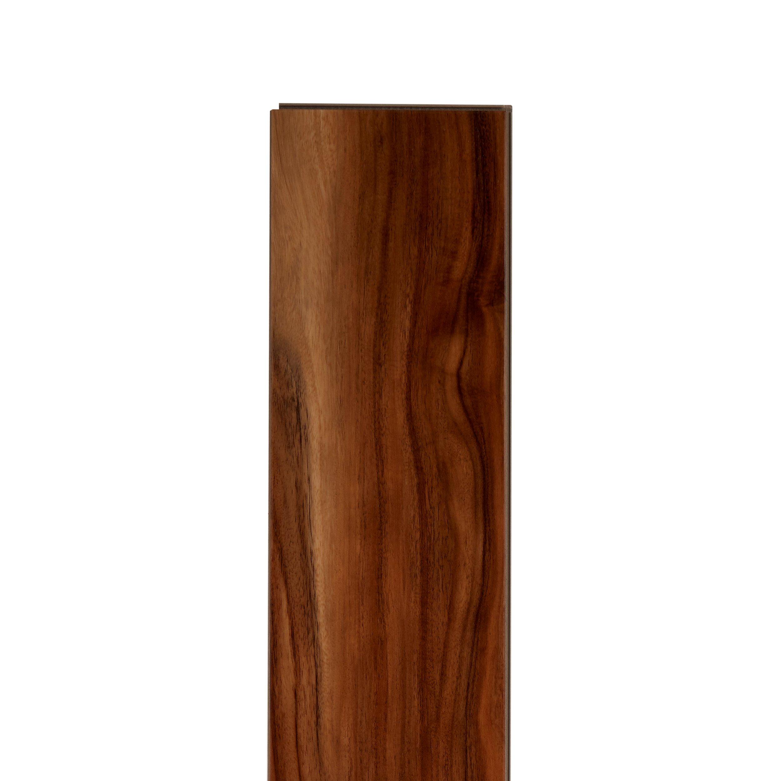Acacia High Gloss Rigid Core Luxury Vinyl Plank - Cork Back