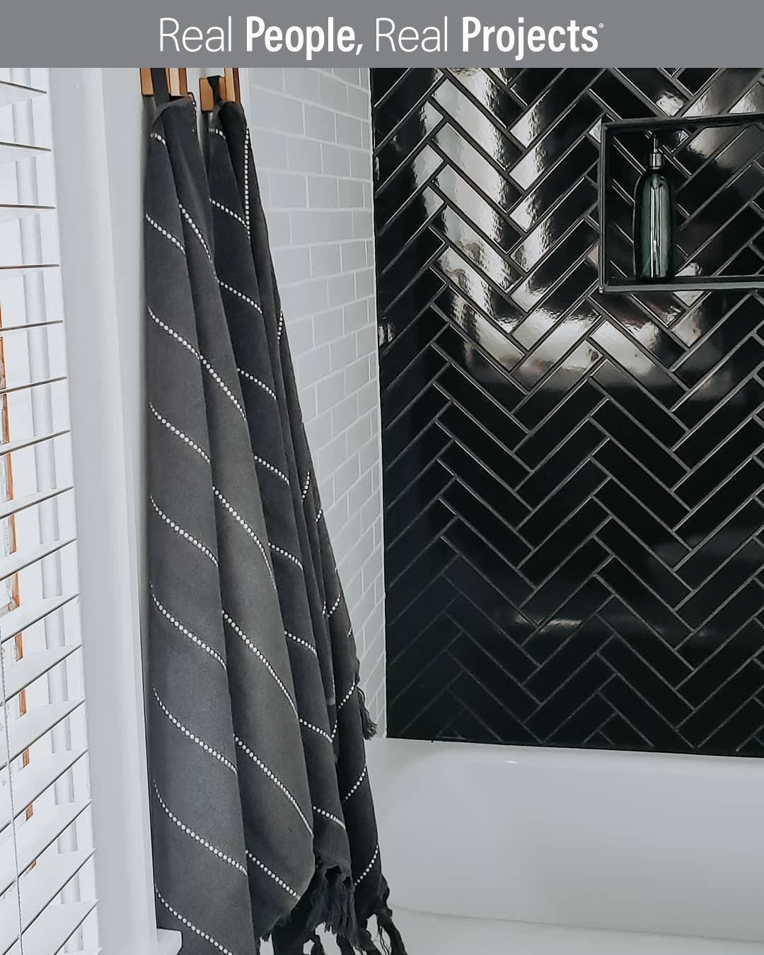 Onda Black Matte Ceramic Tile