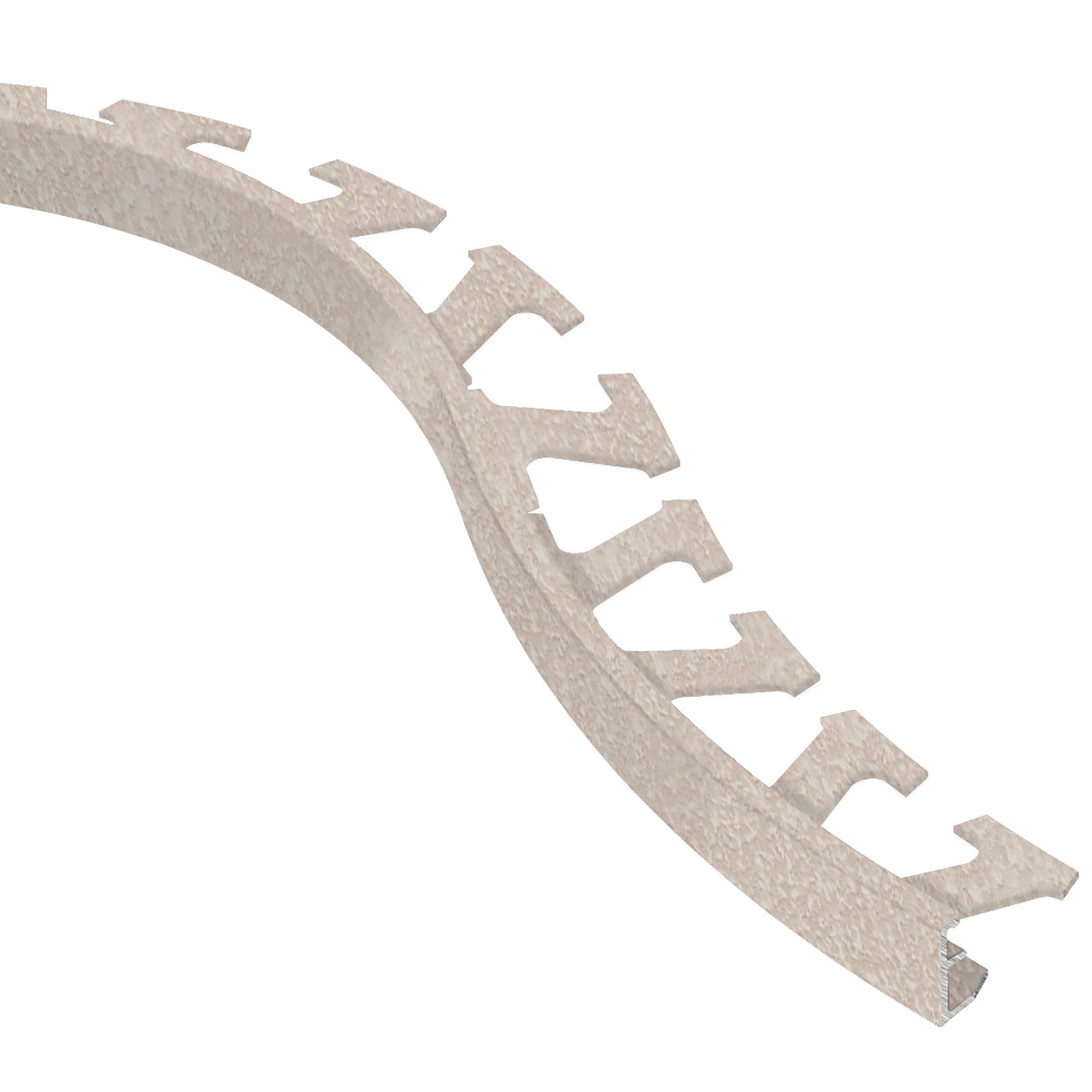 Schluter Schiene-Radius Edge Trim 3/8in. Aluminum Cream