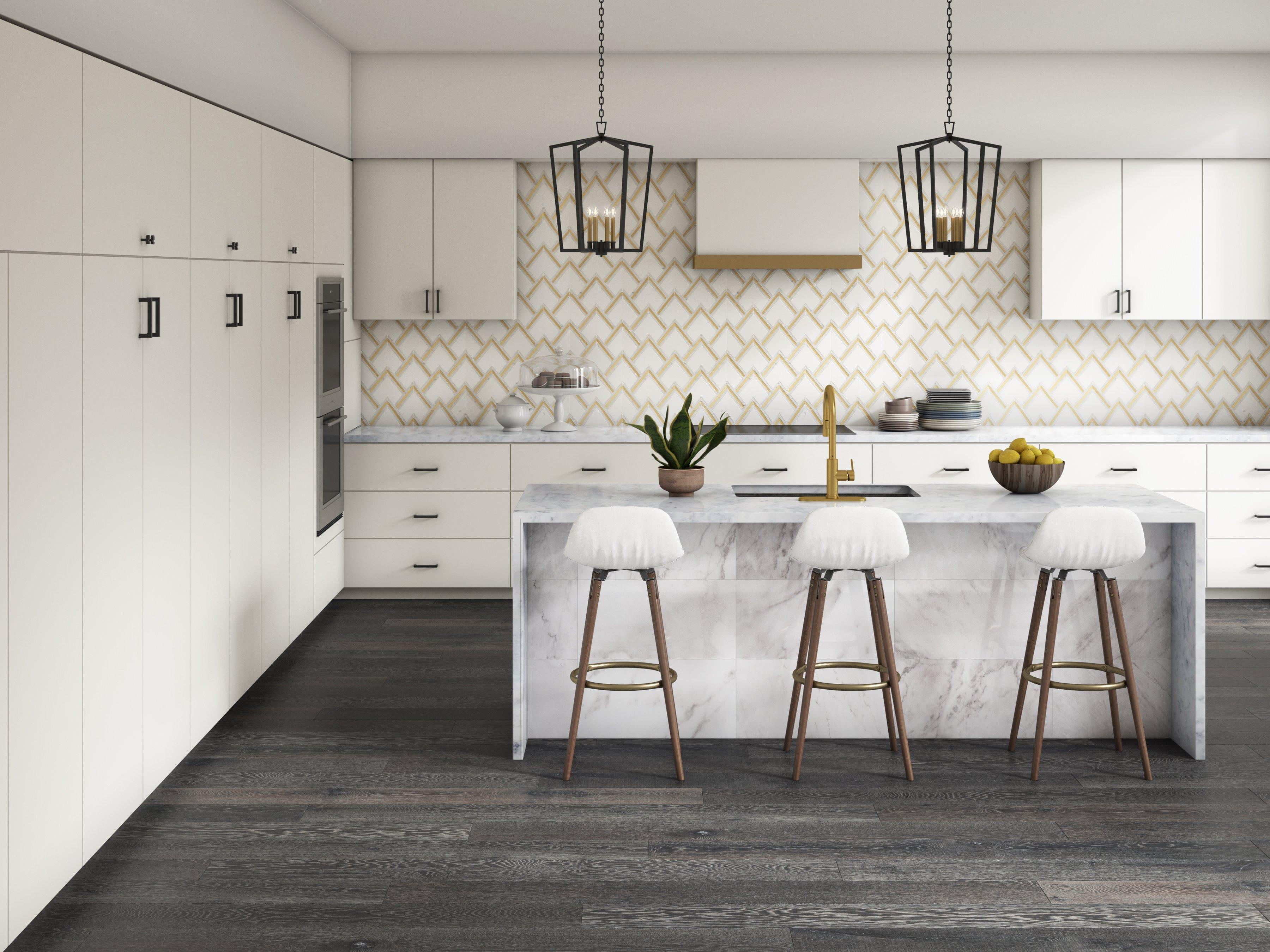 Ocean Silver Polished Marble Tile