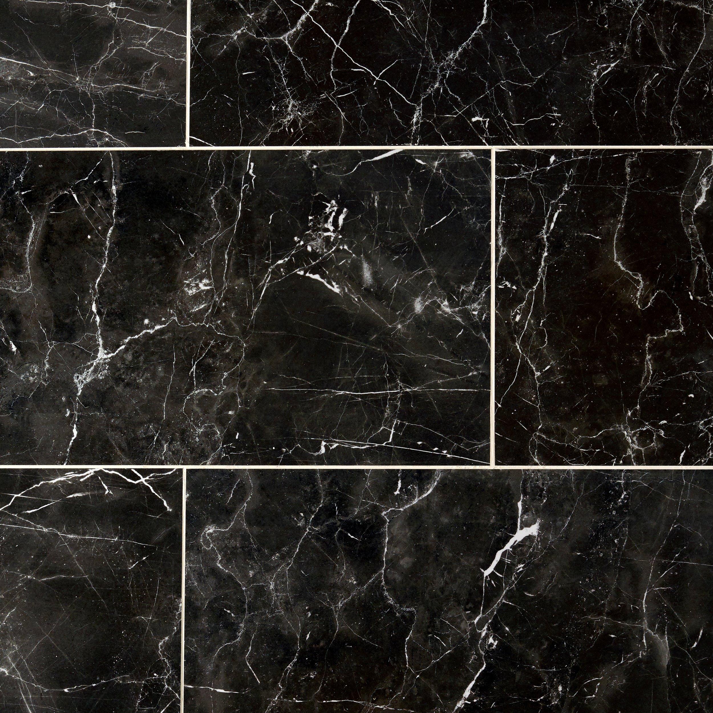 Sarengetti Black II Polished Porcelain Tile | Floor and Decor