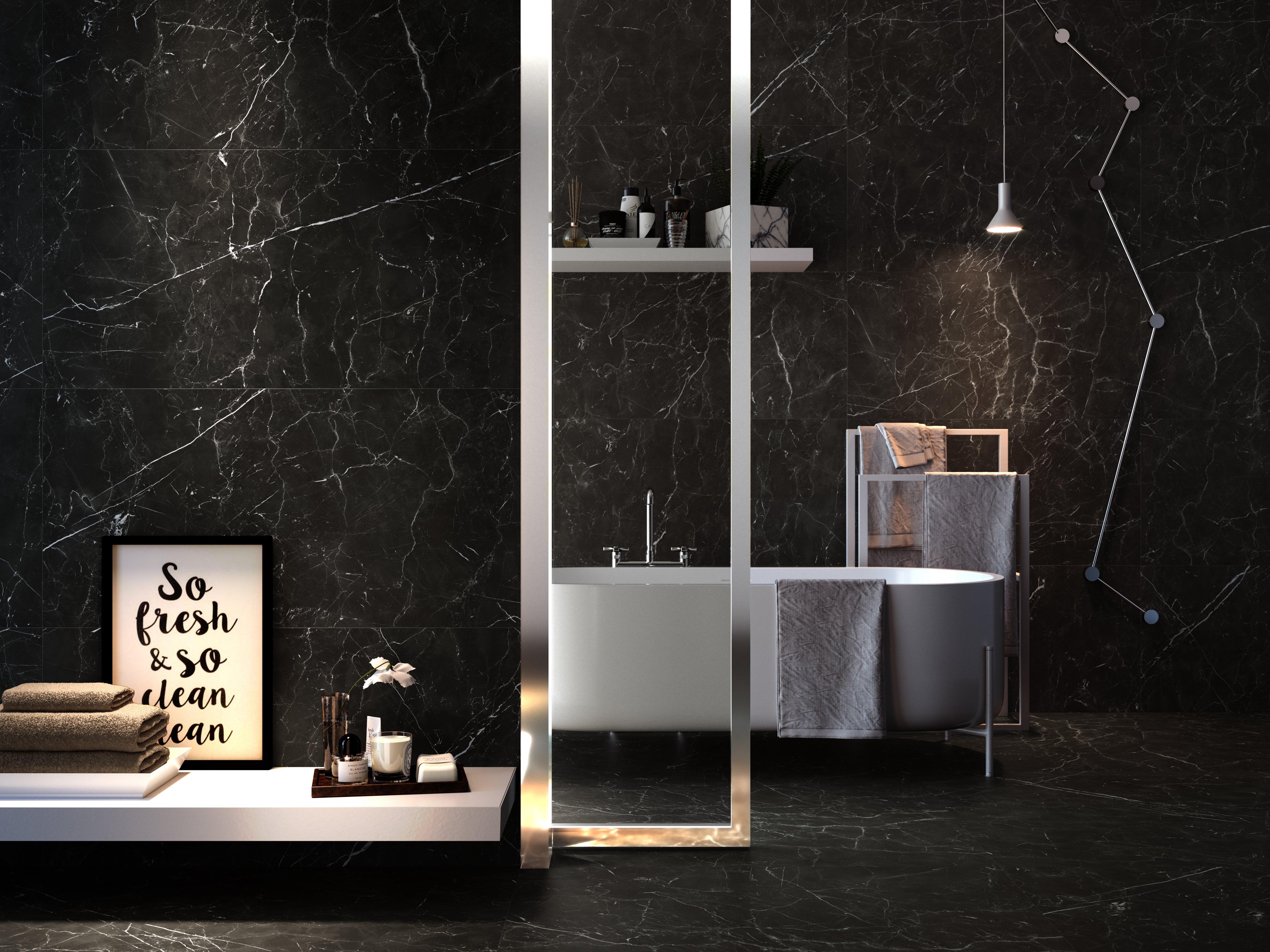 Ragusa Black Tile Semi-Polished Porcelain