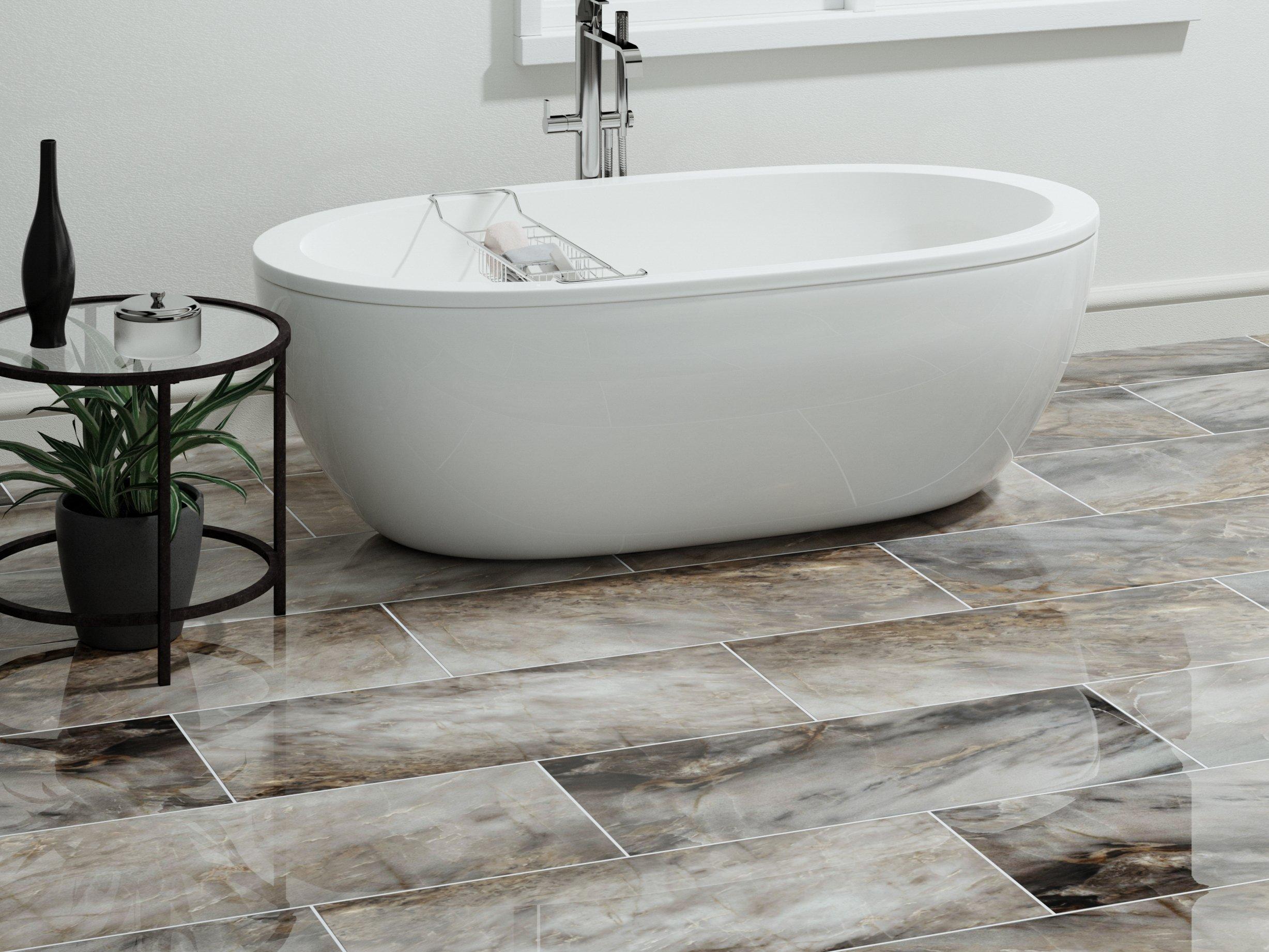 Mandali Night Polished Porcelain Tile