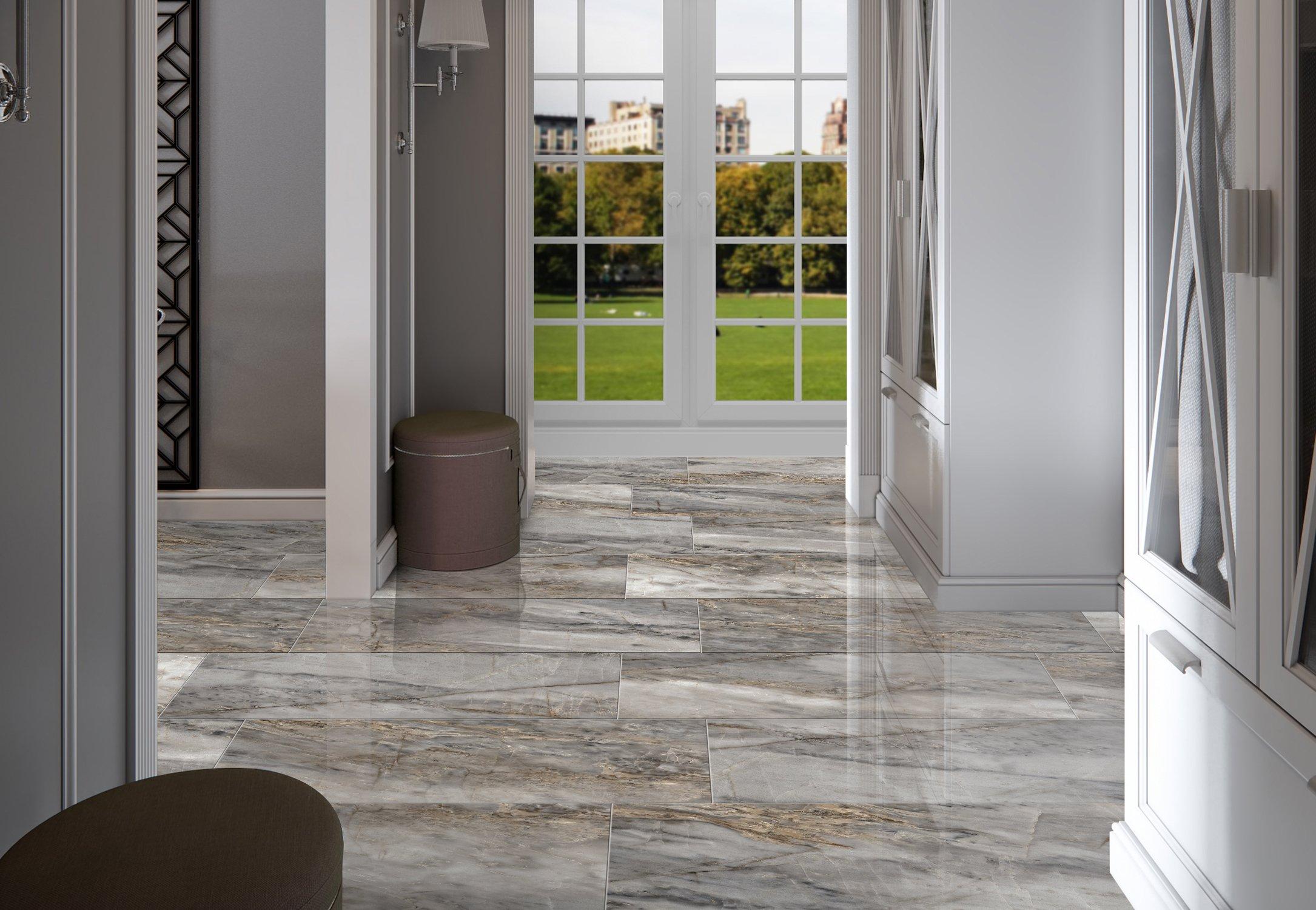 Mandali Night Polished Porcelain Tile