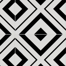Haus Black White Porcelain Tile - 8 x 8 - 100782721 | Floor and Decor