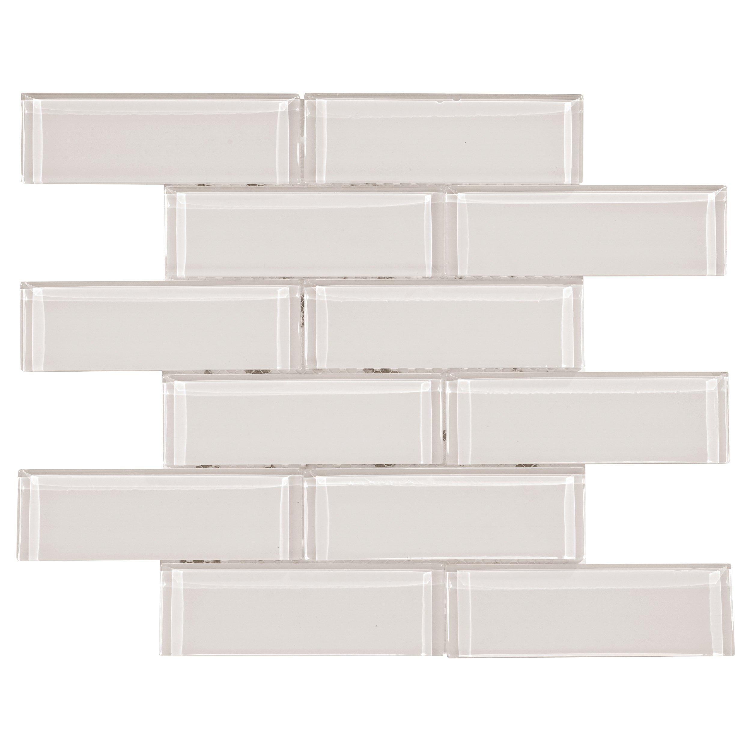 Ivory Brick Glass Mosaic