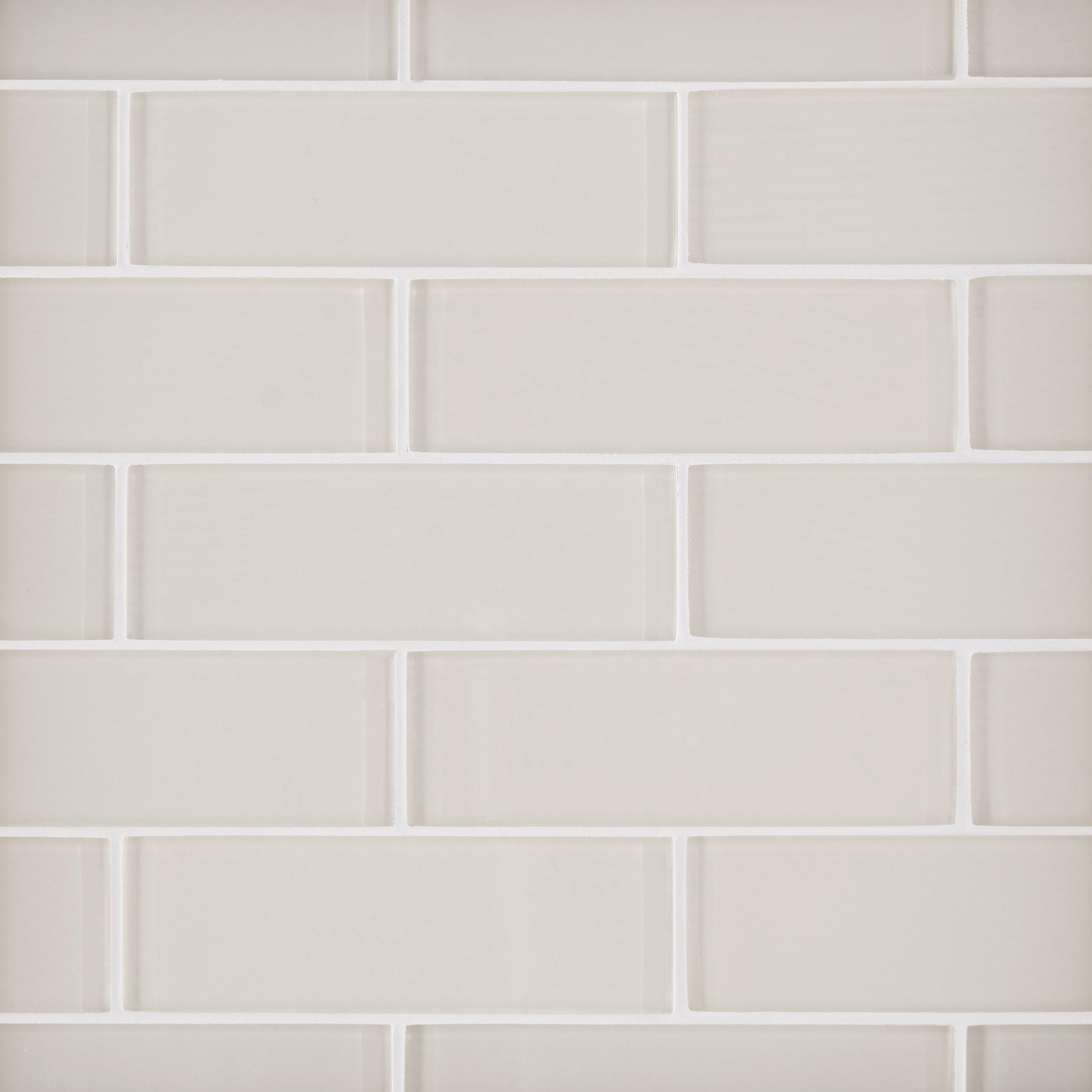Ivory Brick Glass Mosaic
