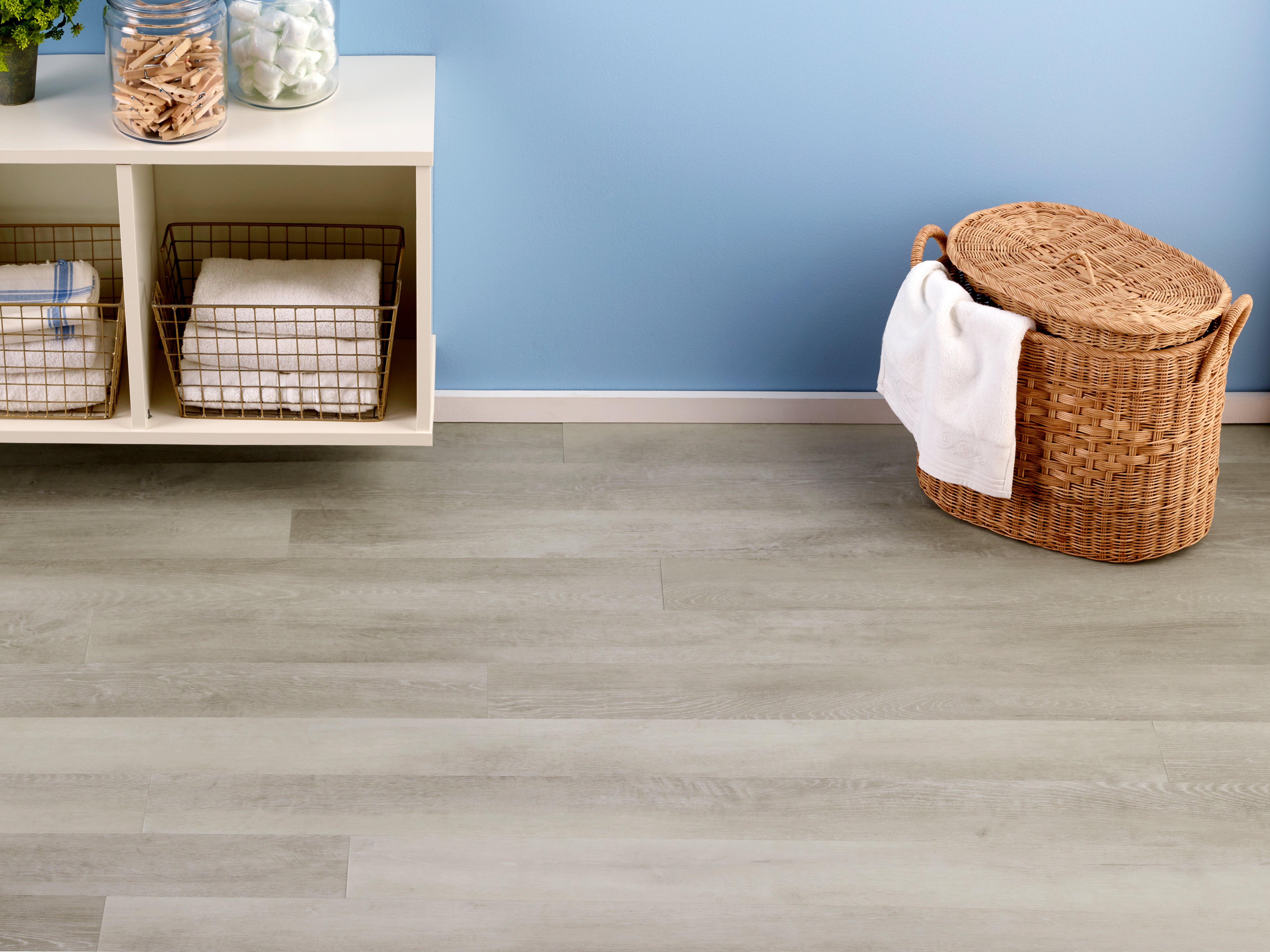 Pavestone Grey Rigid Core Luxury Vinyl Plank - Cork Back