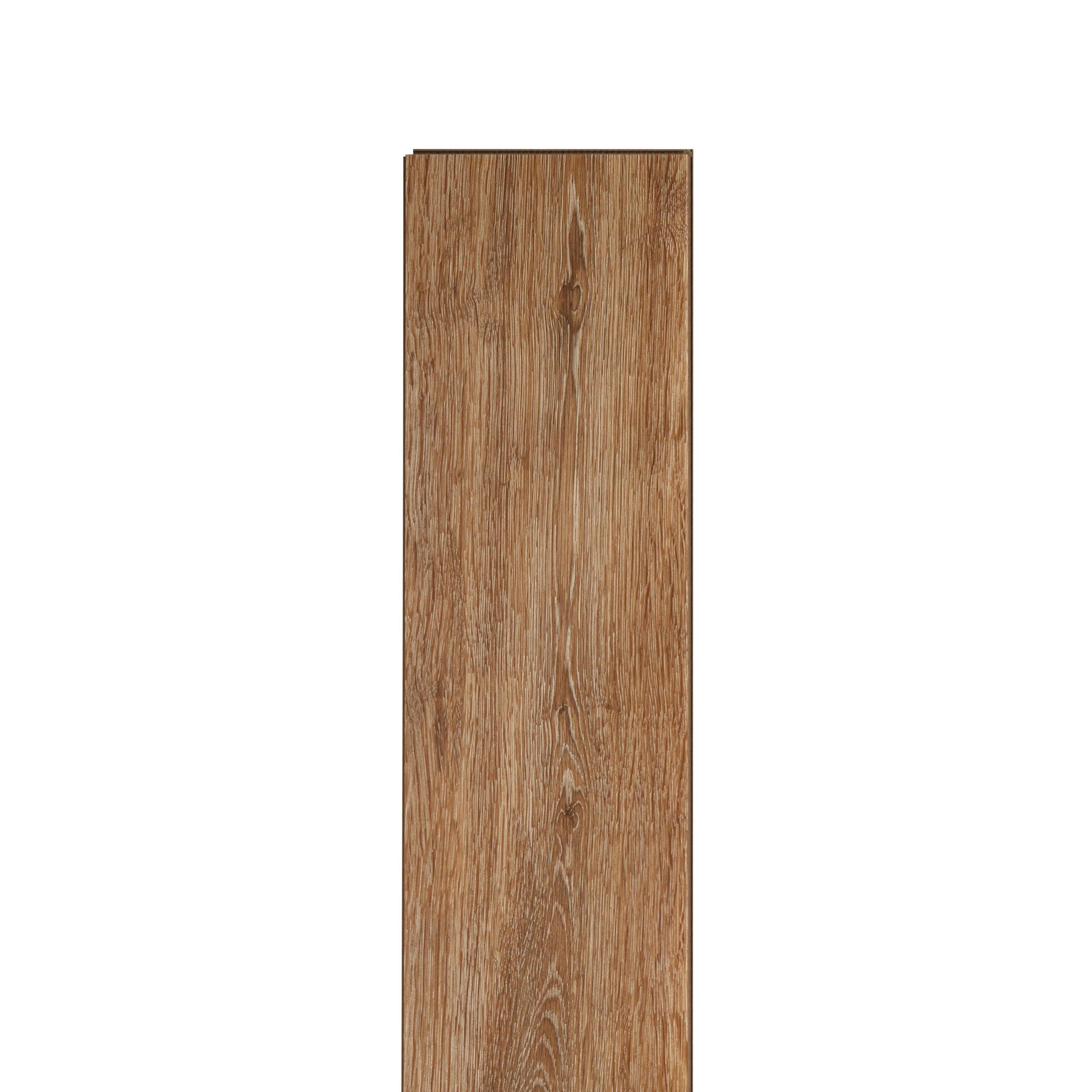 Sahara Gunstock Ceruse Rigid Core Luxury Vinyl Plank - Cork Back