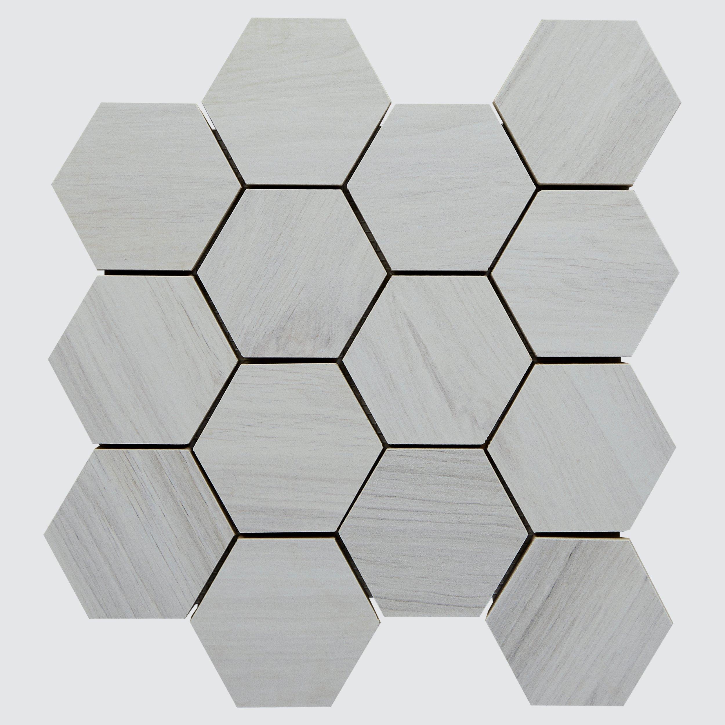 Ashford Woodville White Hexagon Porcelain Mosaic