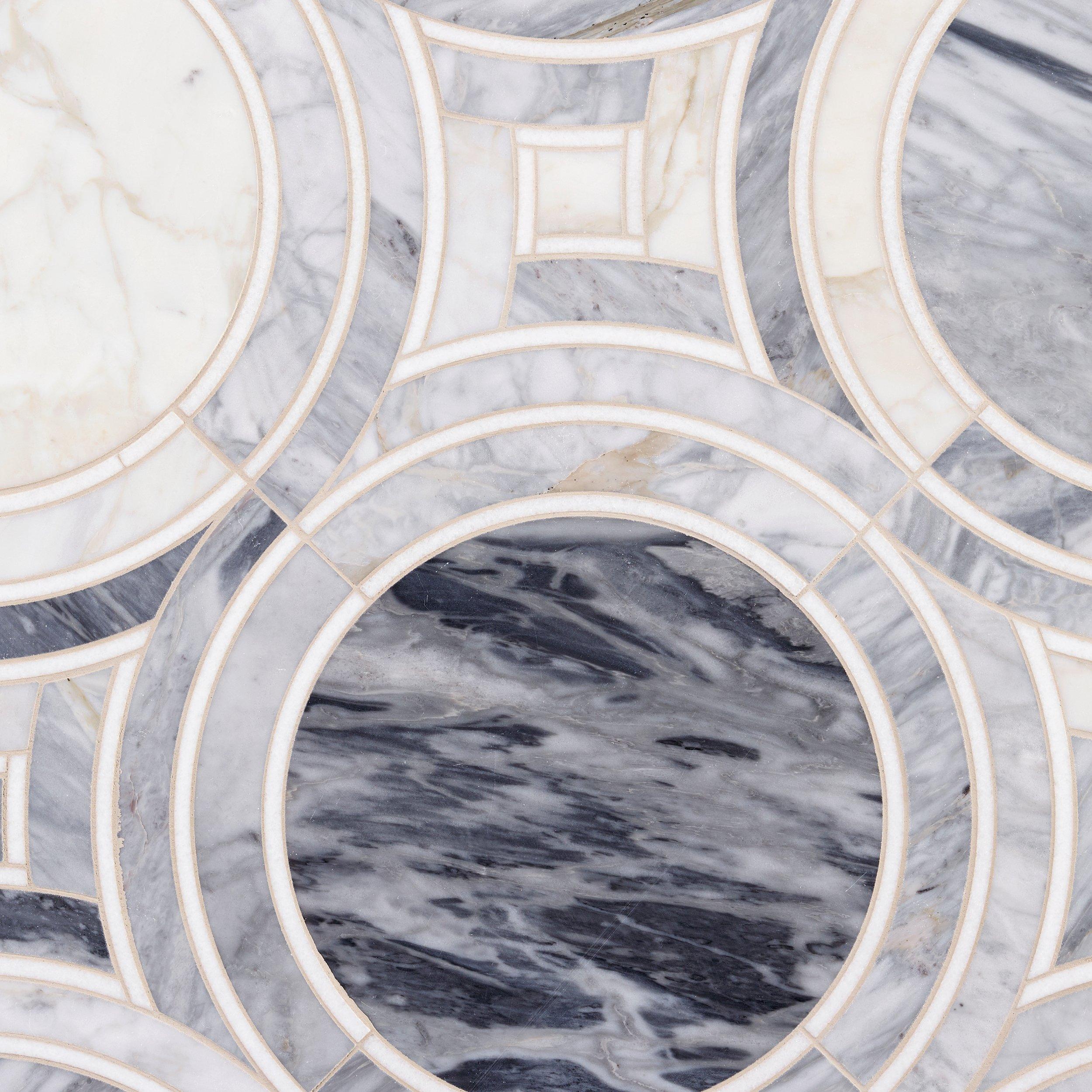 Palais Calacatta Blue Waterjet Marble Mosaic