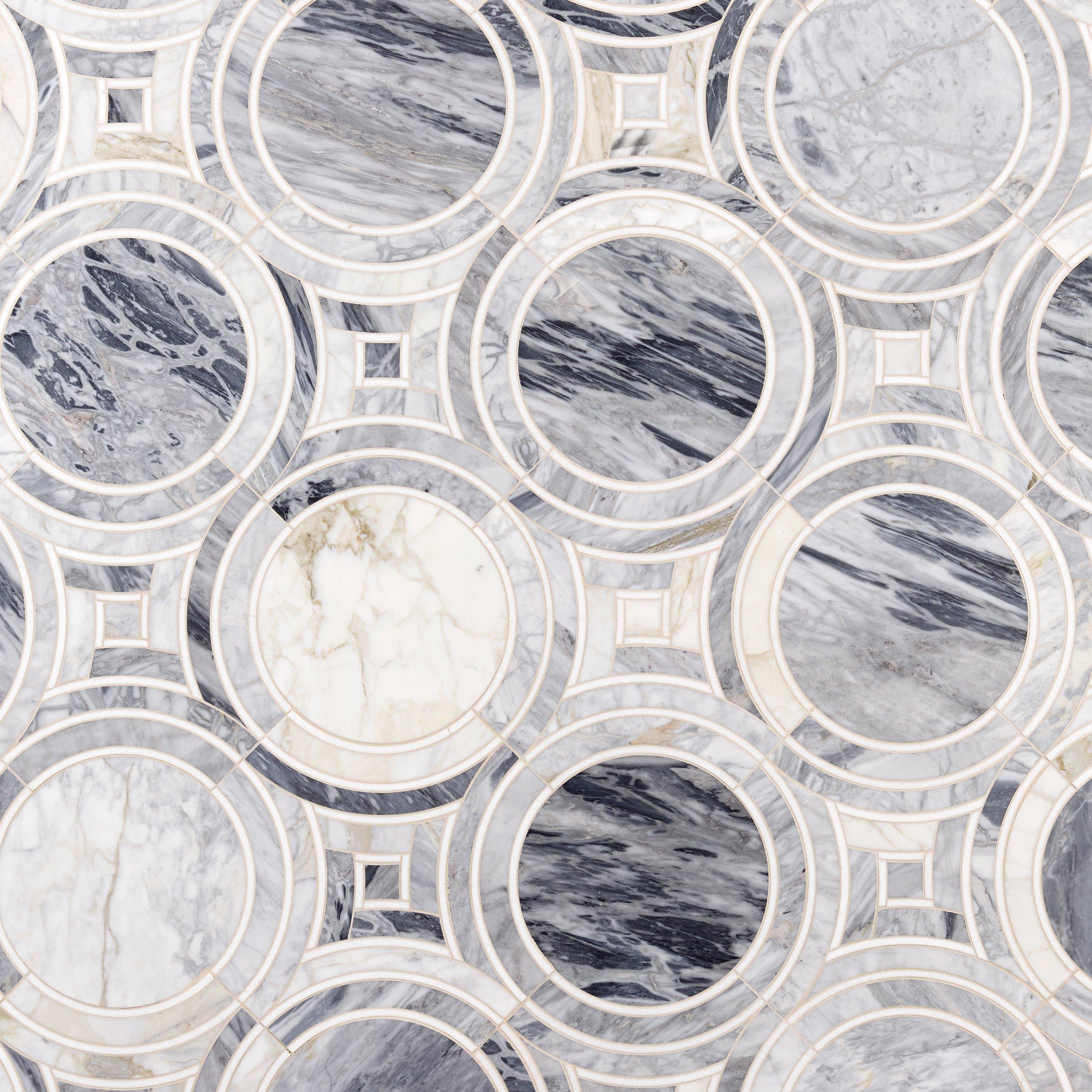 Palais Calacatta Blue Waterjet Marble Mosaic