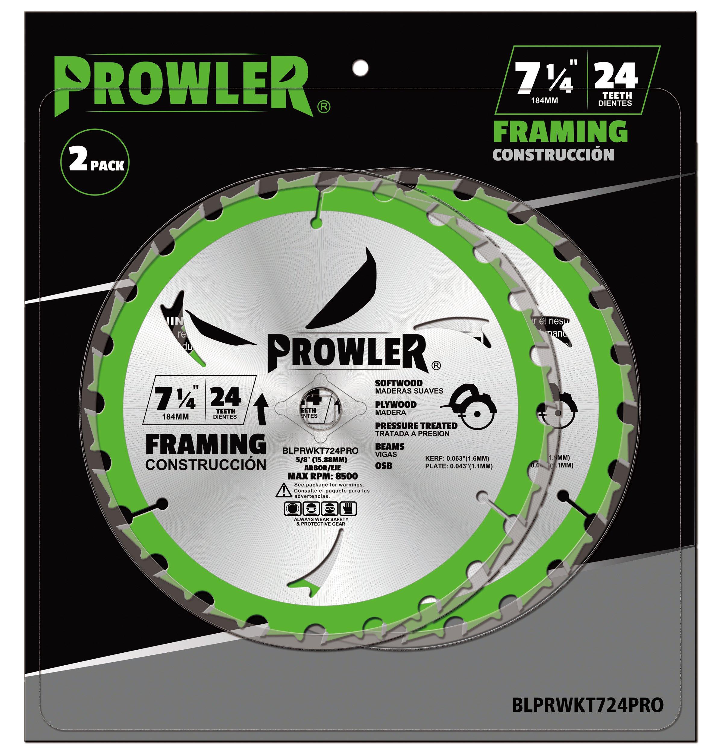 Prowler 7 1/4in. 24T Wood Blade 2-pack