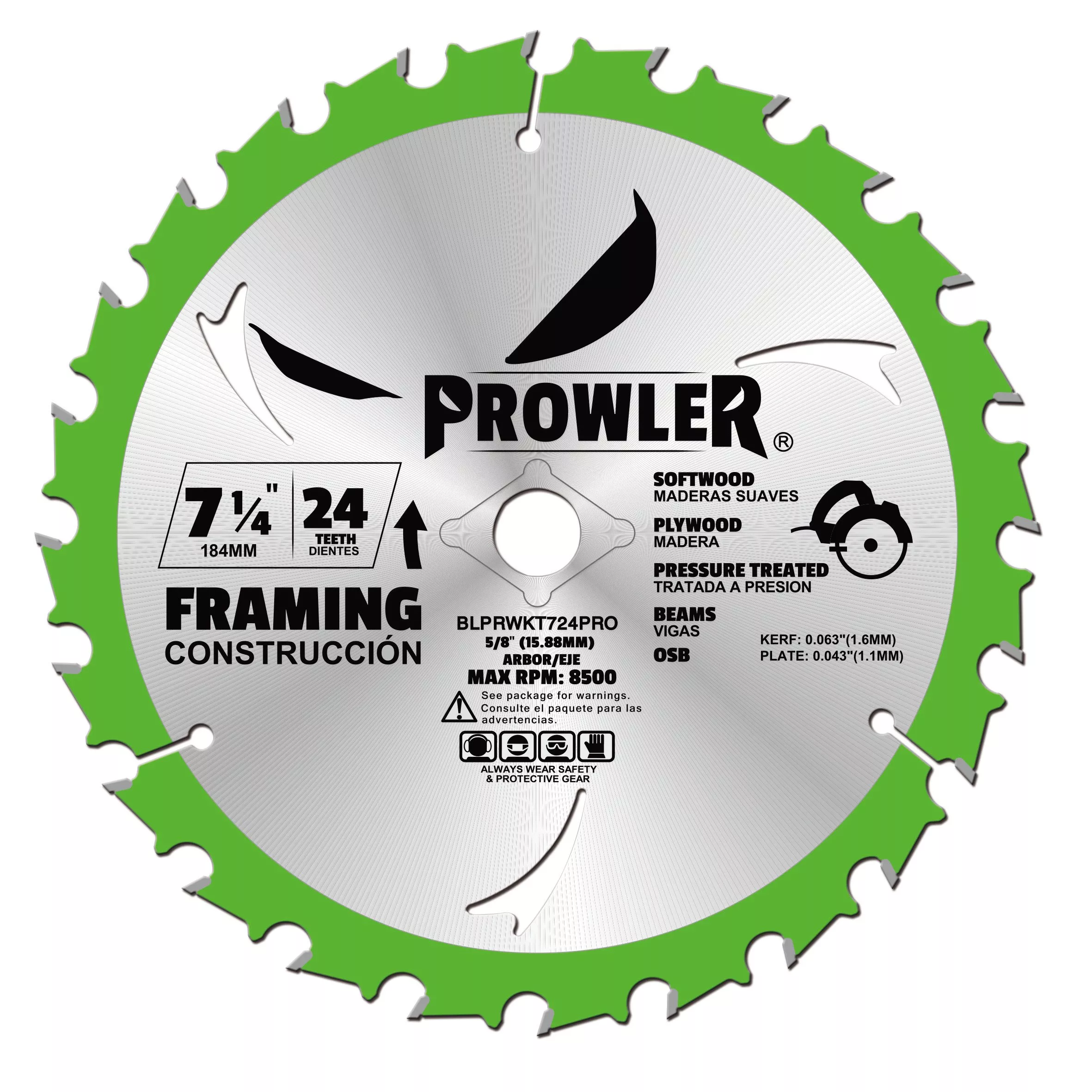 Prowler 7 1/4in. 24T Wood Blade 2-pack