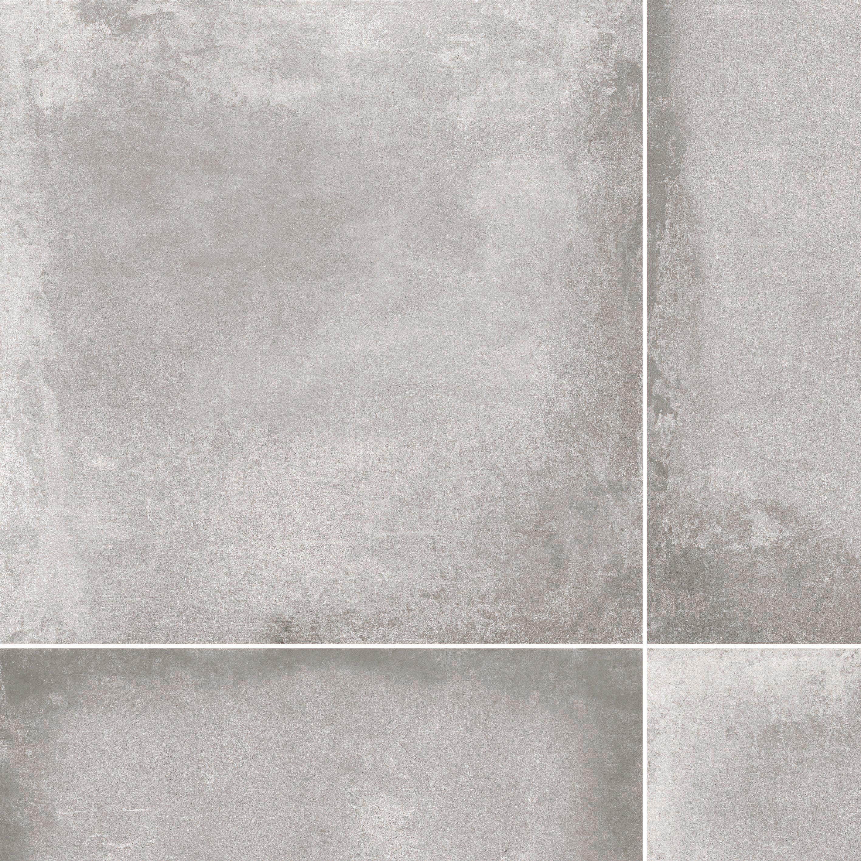 District Gray Matte Porcelain Tile