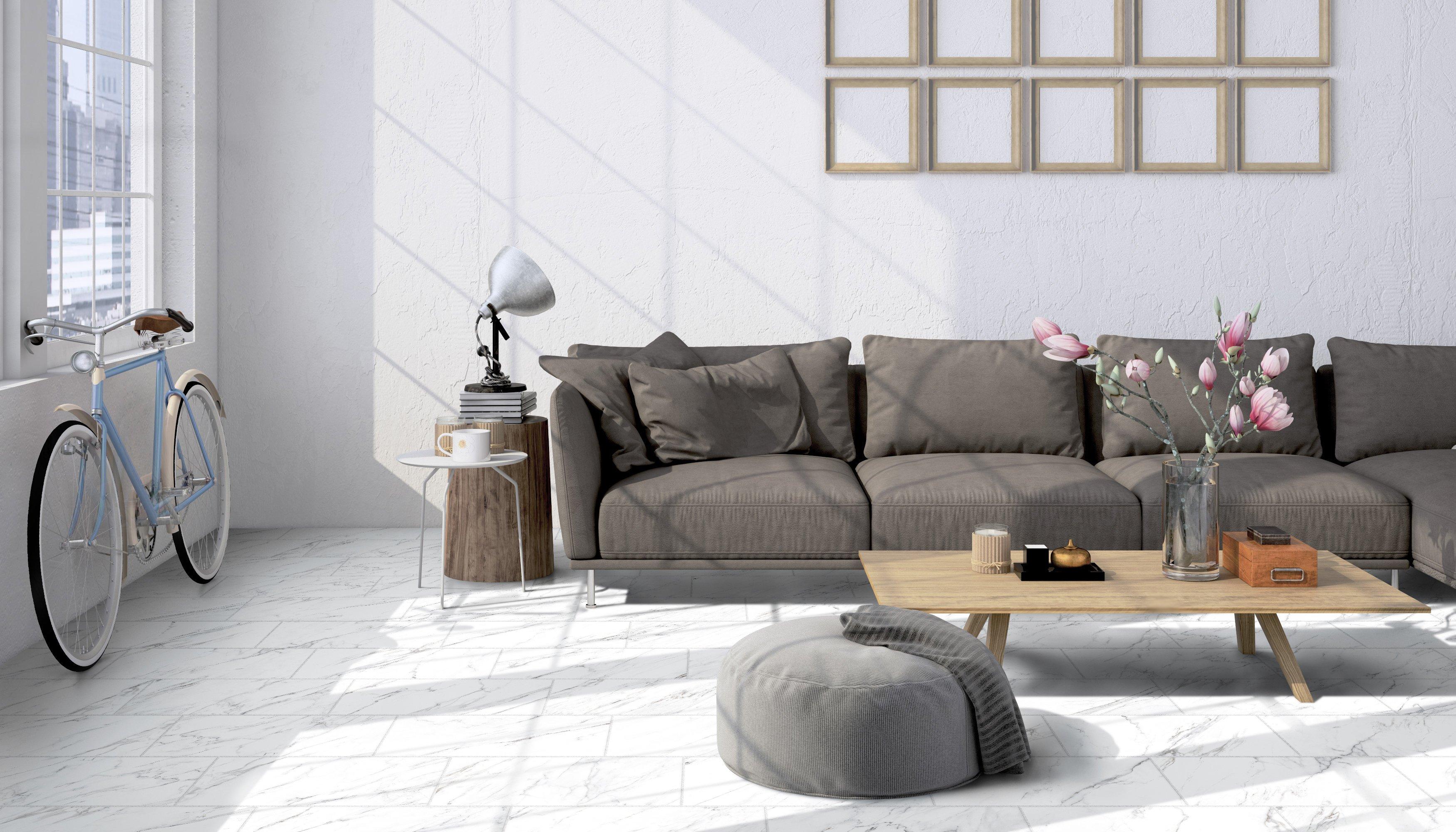 Crescendo White Porcelain Tile