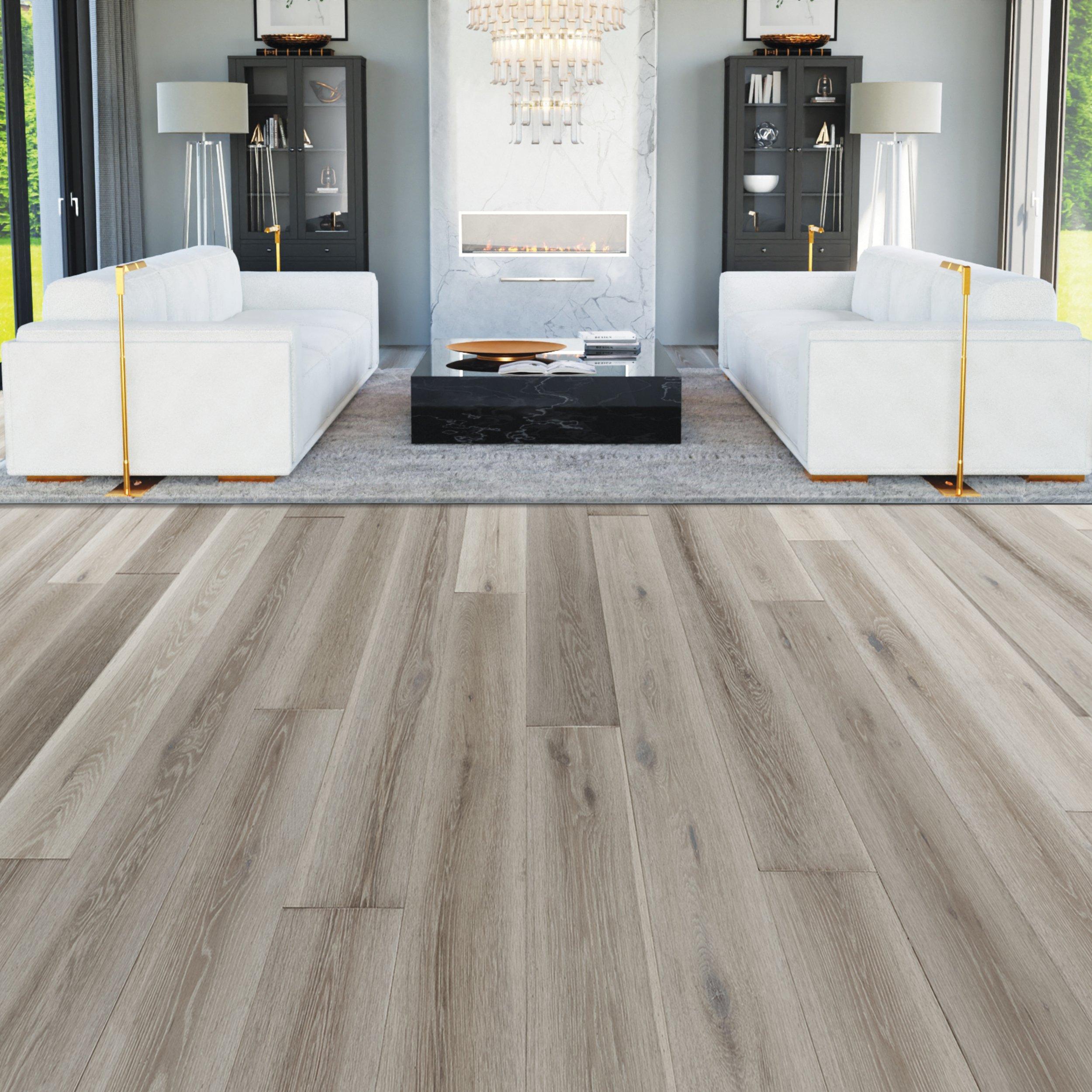 Amaro European White Oak Wire-Brushed Engineered Hardwood