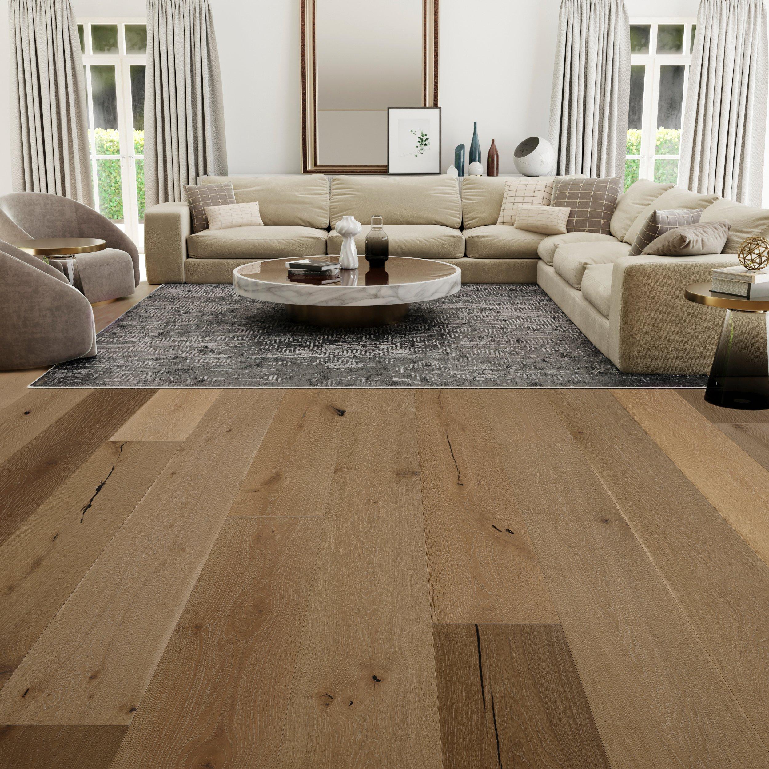Newbridge European White Oak Wire-Brushed Engineered Hardwood