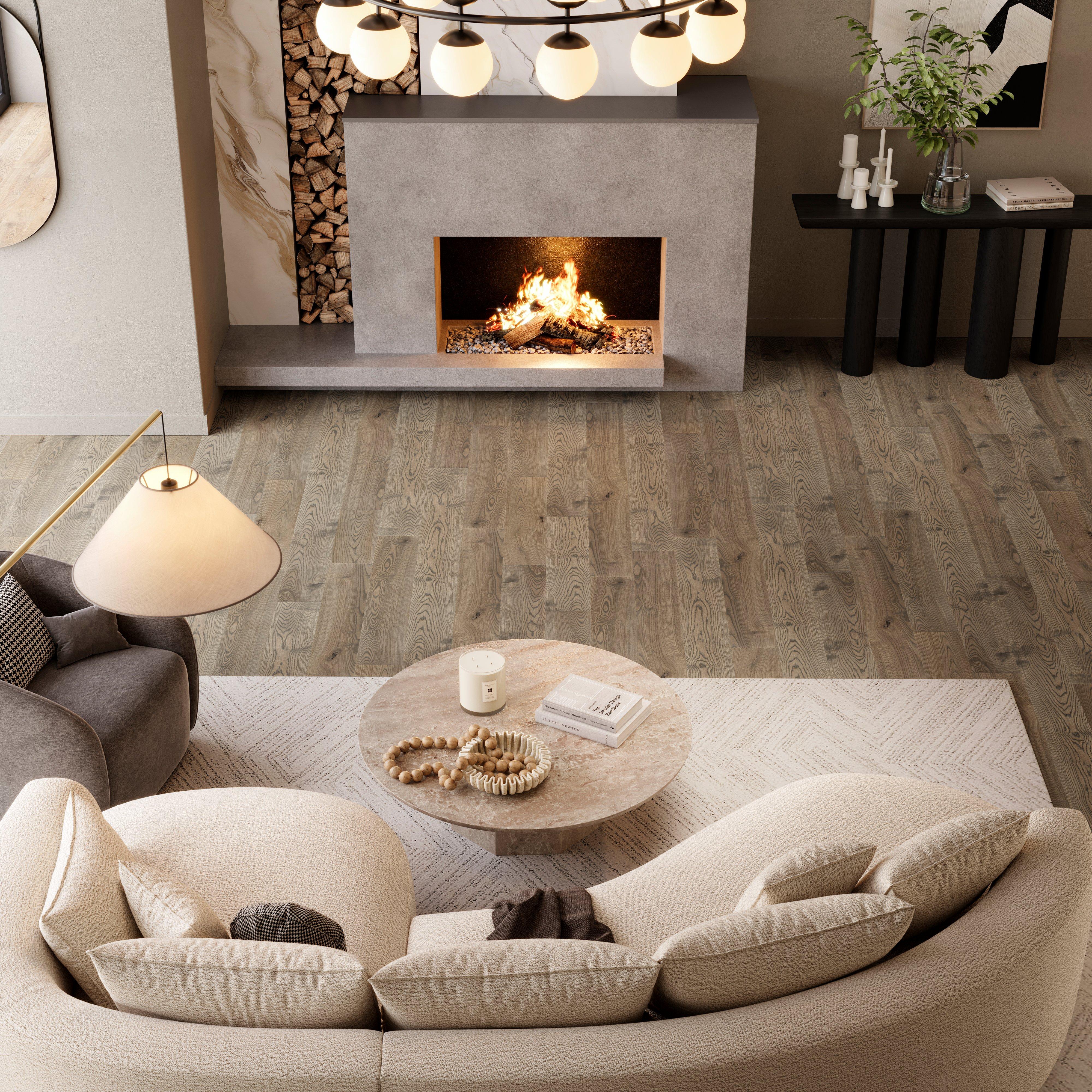 Zenia Ash Wire-Brushed Solid Hardwood