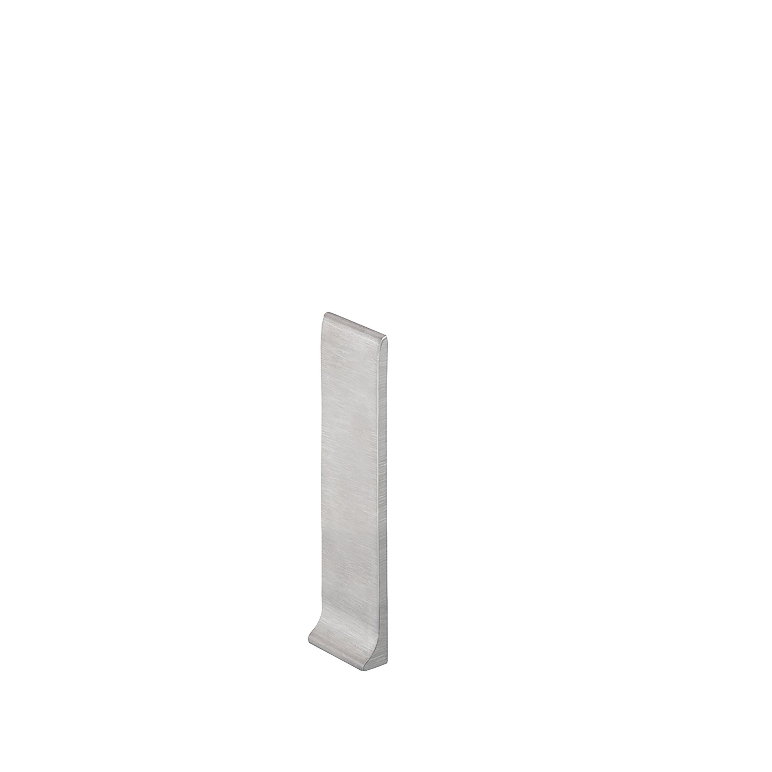 Schluter Designbase-SL End Cap Left 4 3/8in. Stainless Steel