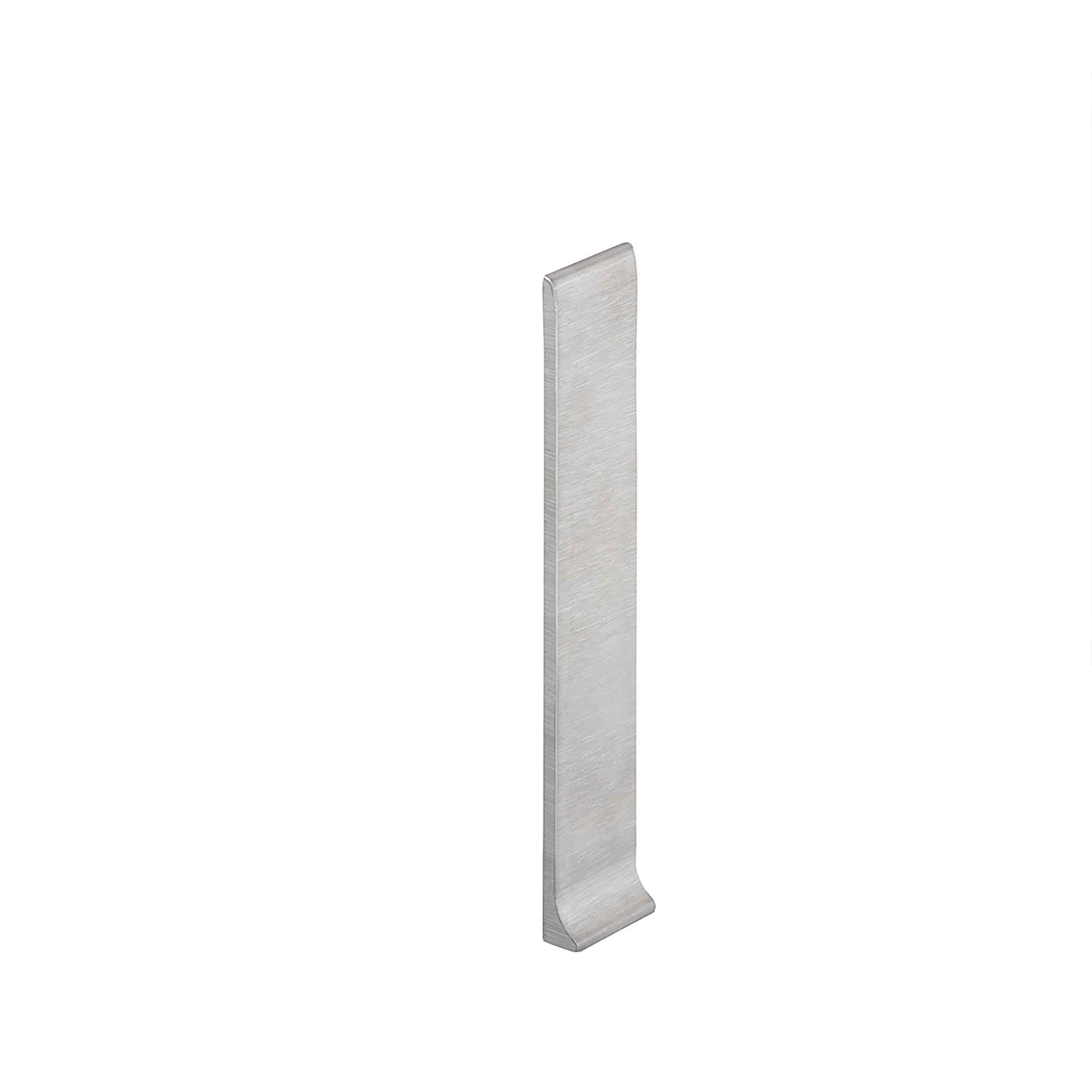 Schluter Designbase-SL End Cap Right 6 3/8in. Stainless Steel