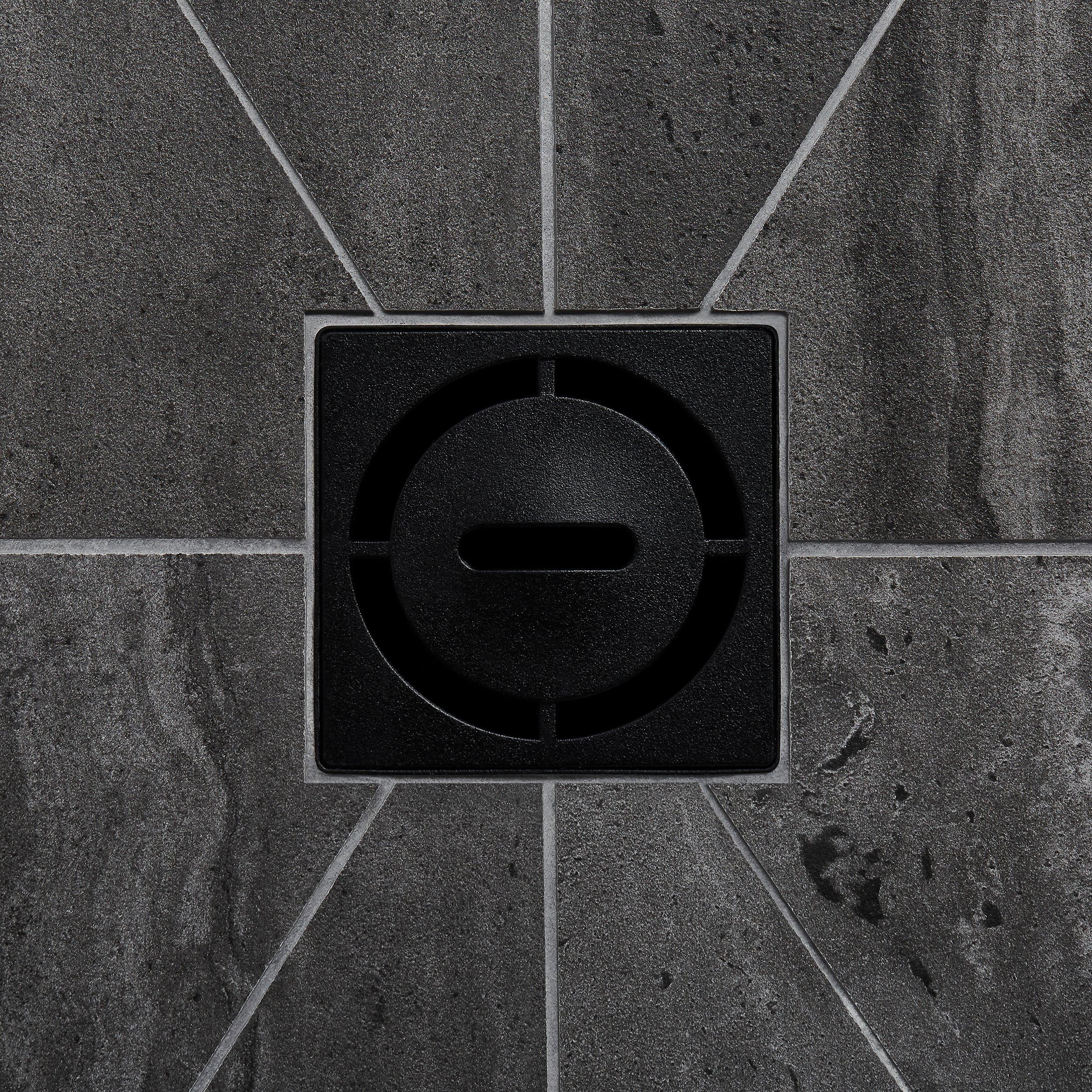 Schluter Kerdi-Drain 4in. Grate Matte Black Pure